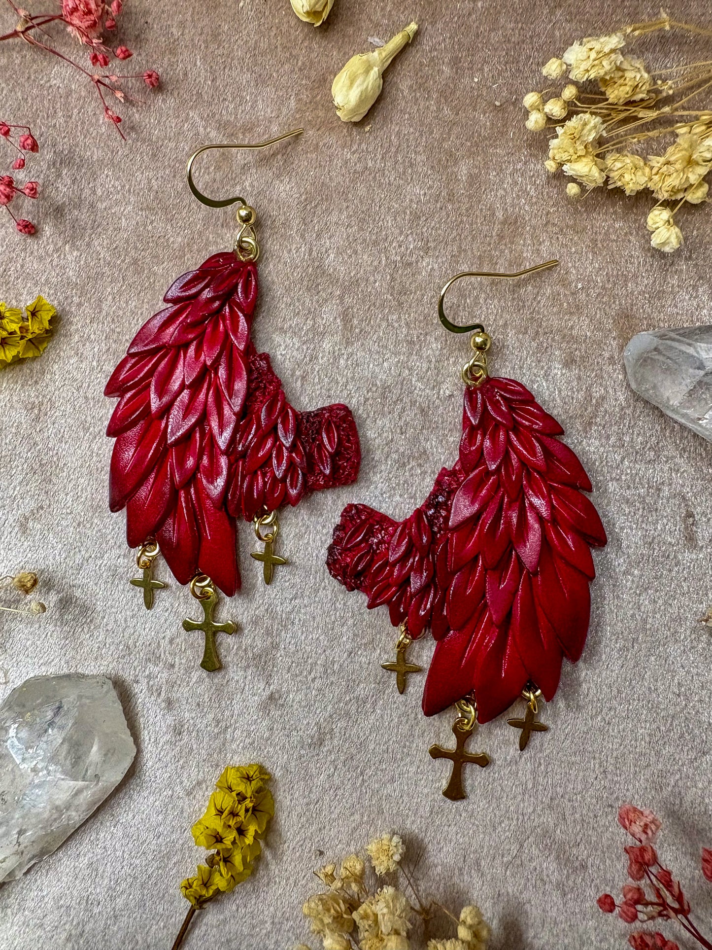 Red Angel/Devil Wing Earrings