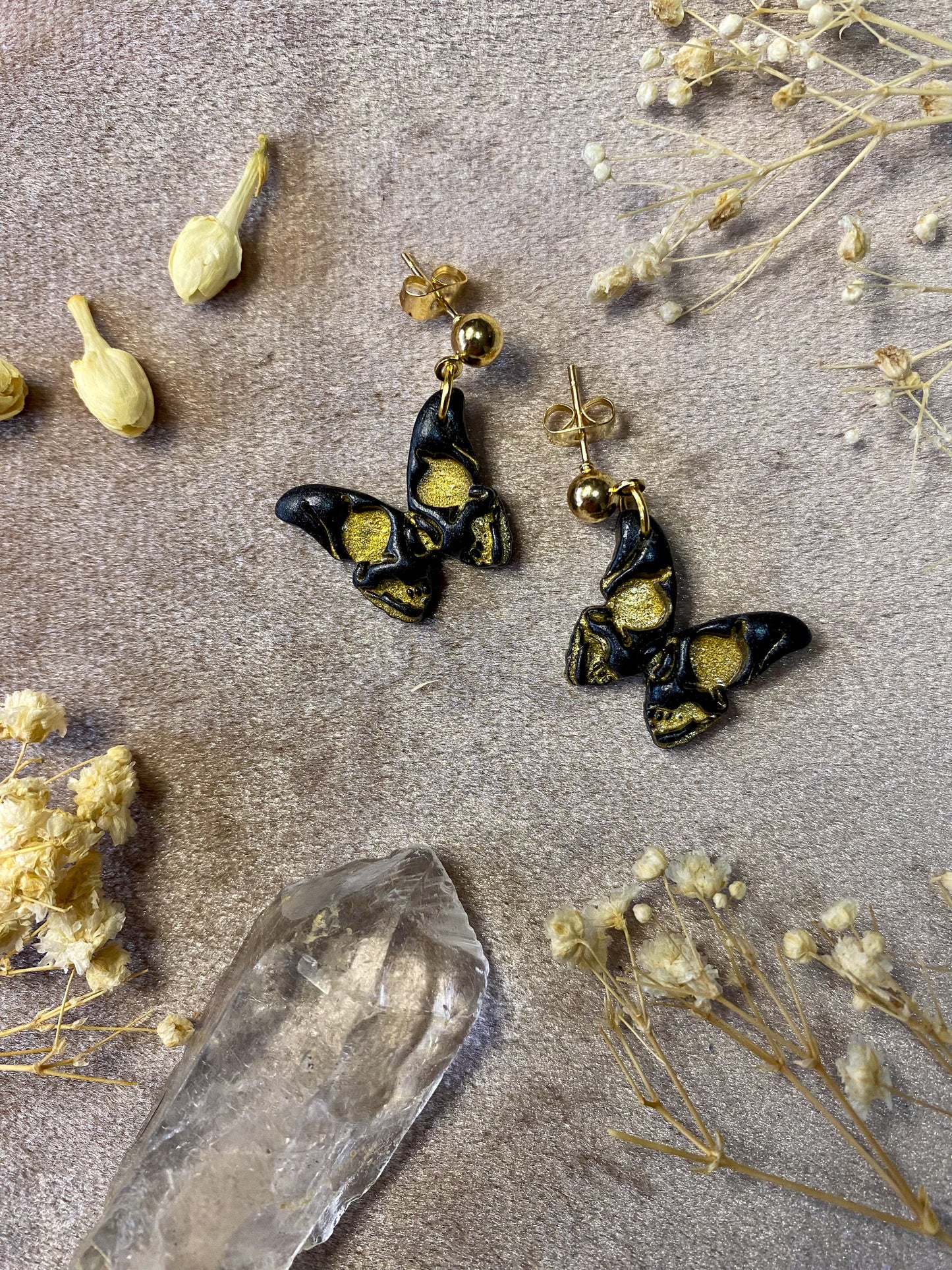 Butterfly Skull Midi Earrings