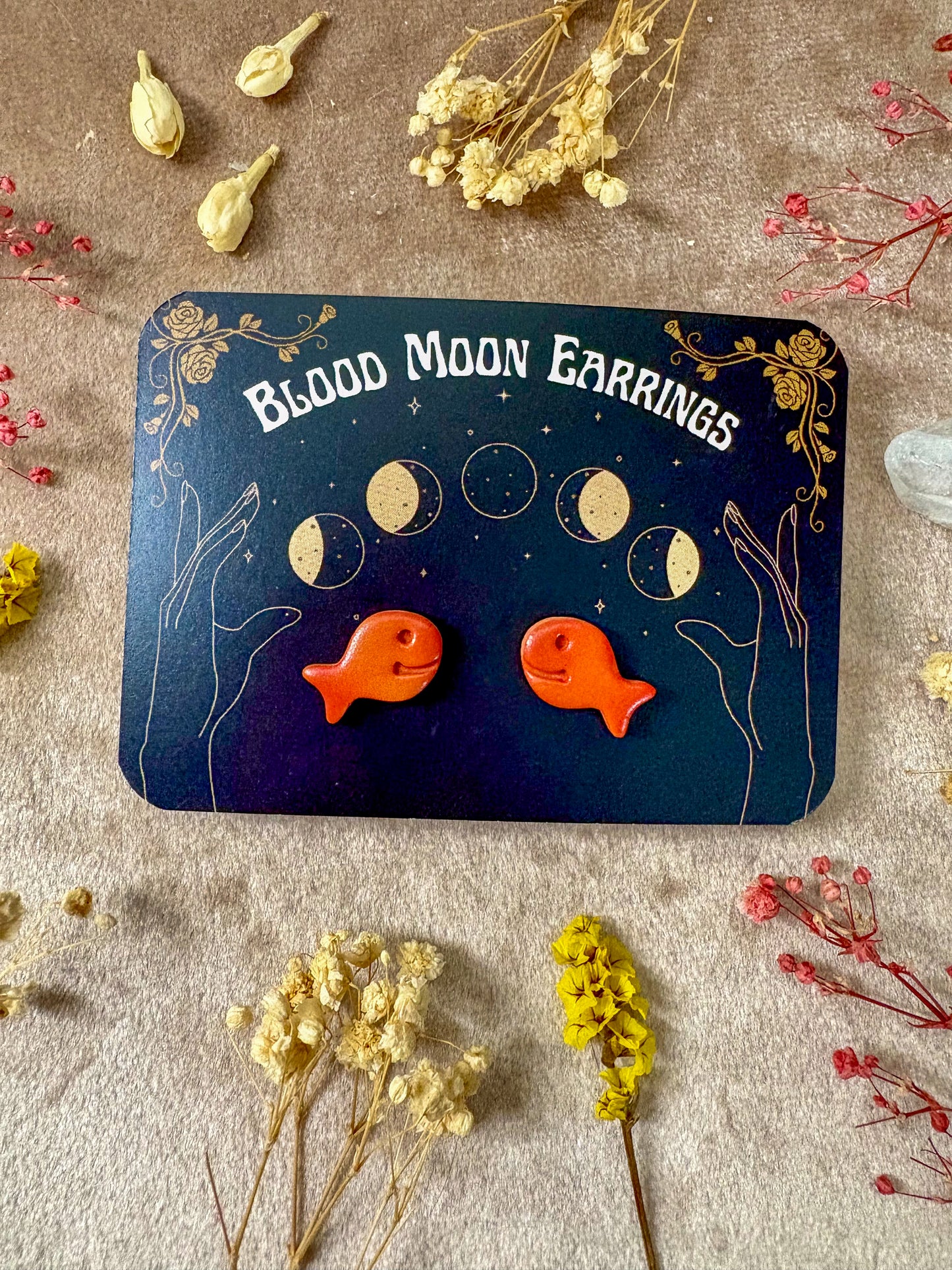 Goldfish Snack Stud Earrings