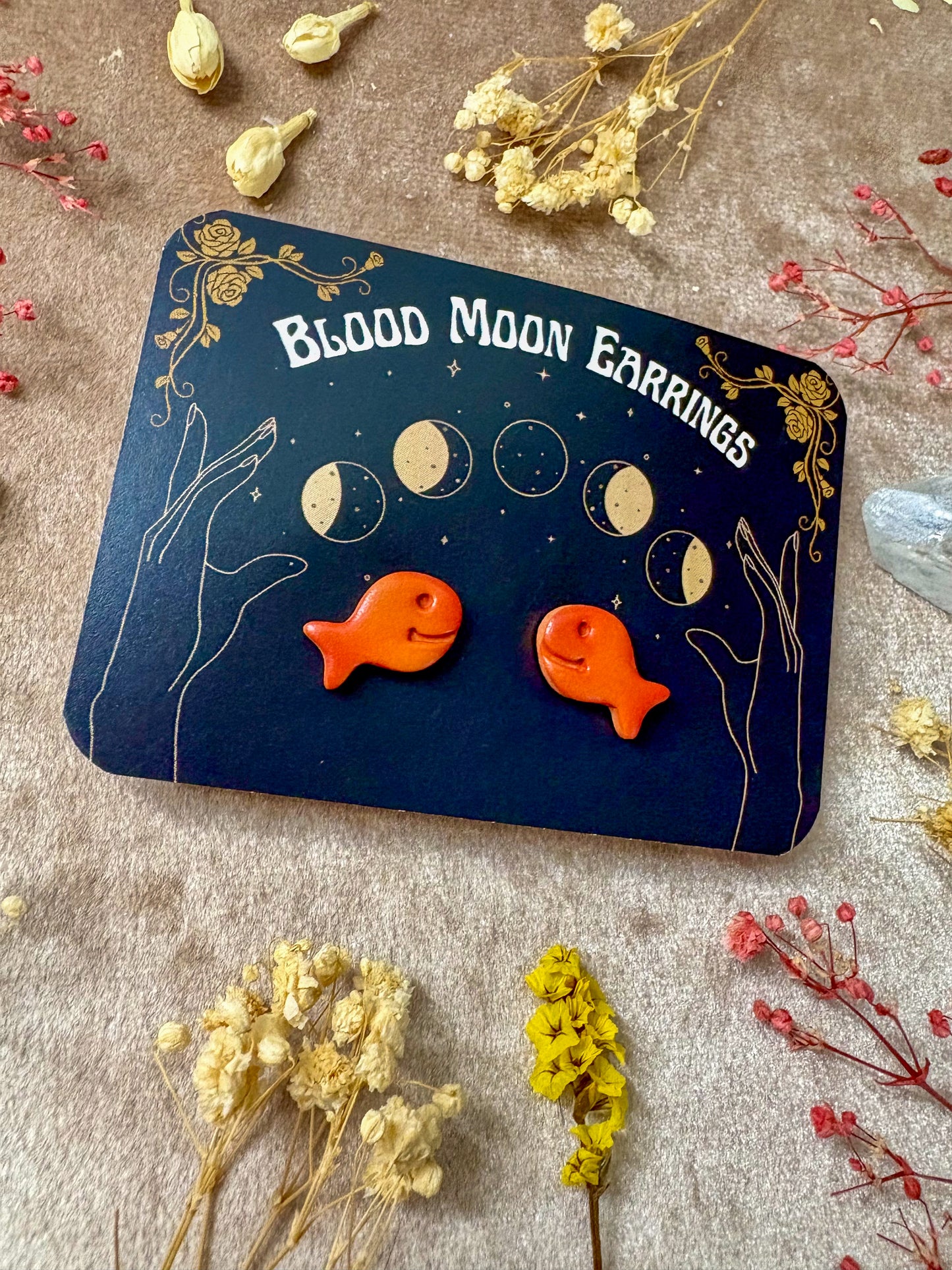 Goldfish Snack Stud Earrings