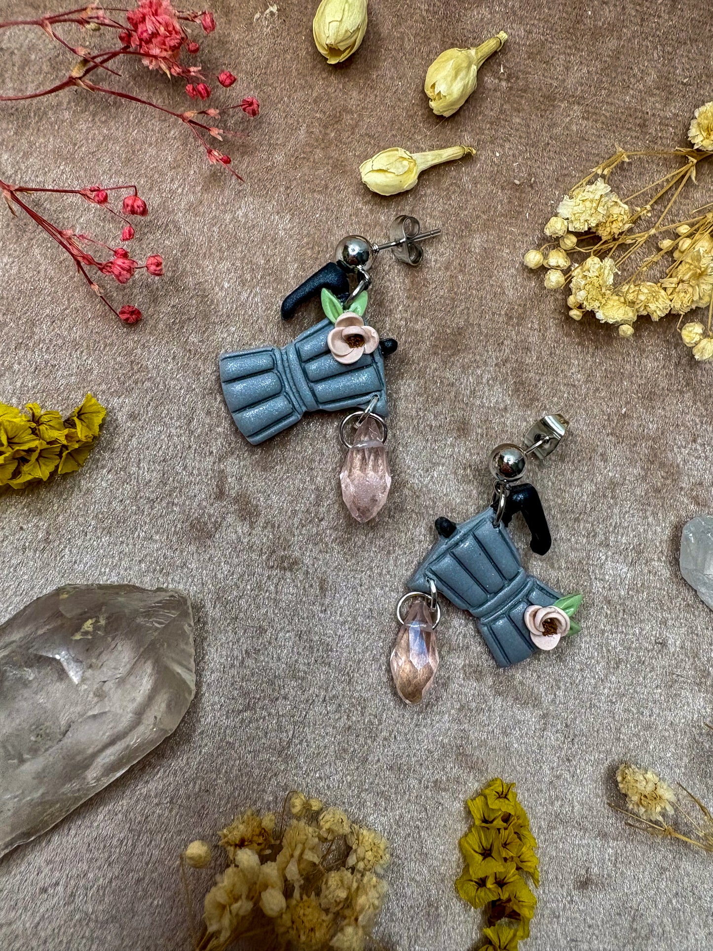 Drop of Coffee Midi Earrings (Gray)