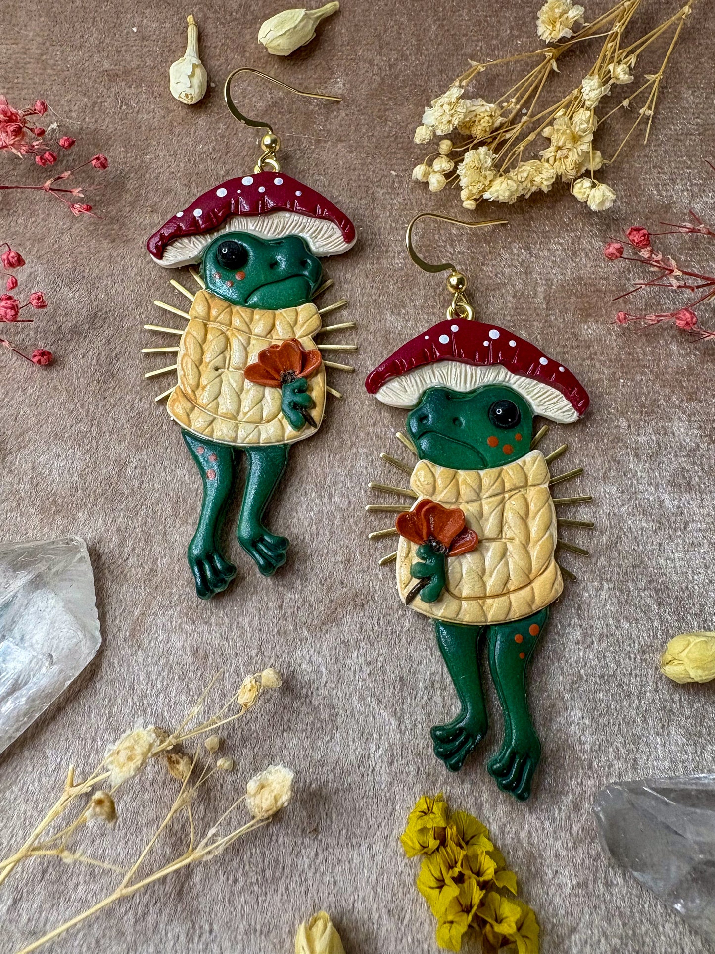 Cozy Mushroom Hat Frog