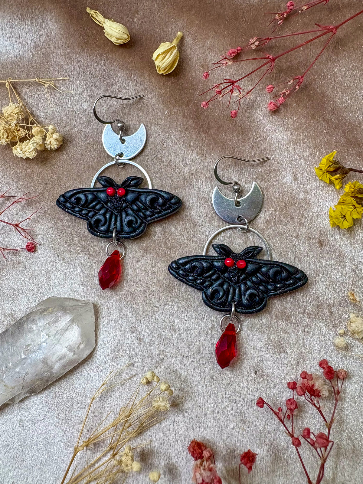 Mini Mothman Earrings