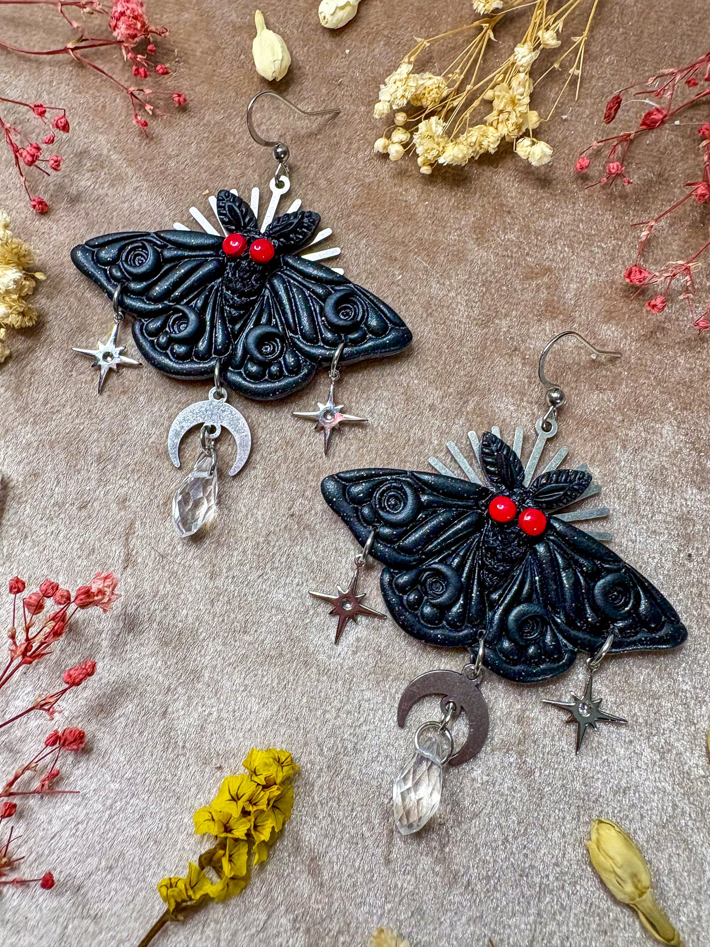 Large Mothman Earrings