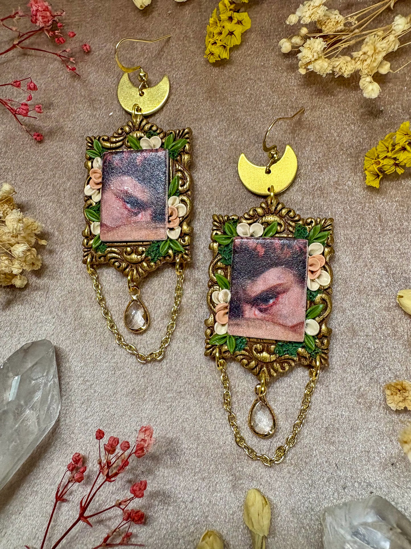 Cabanel's "Fallen Angel" Painting Earrings (rectangular)