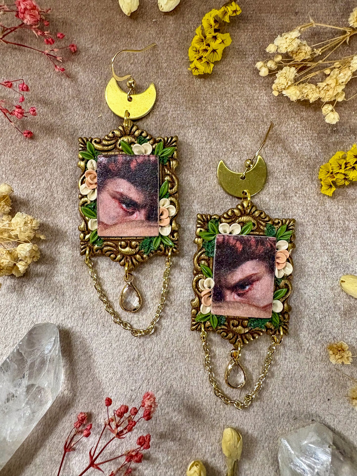 Cabanel's "Fallen Angel" Painting Earrings (rectangular)