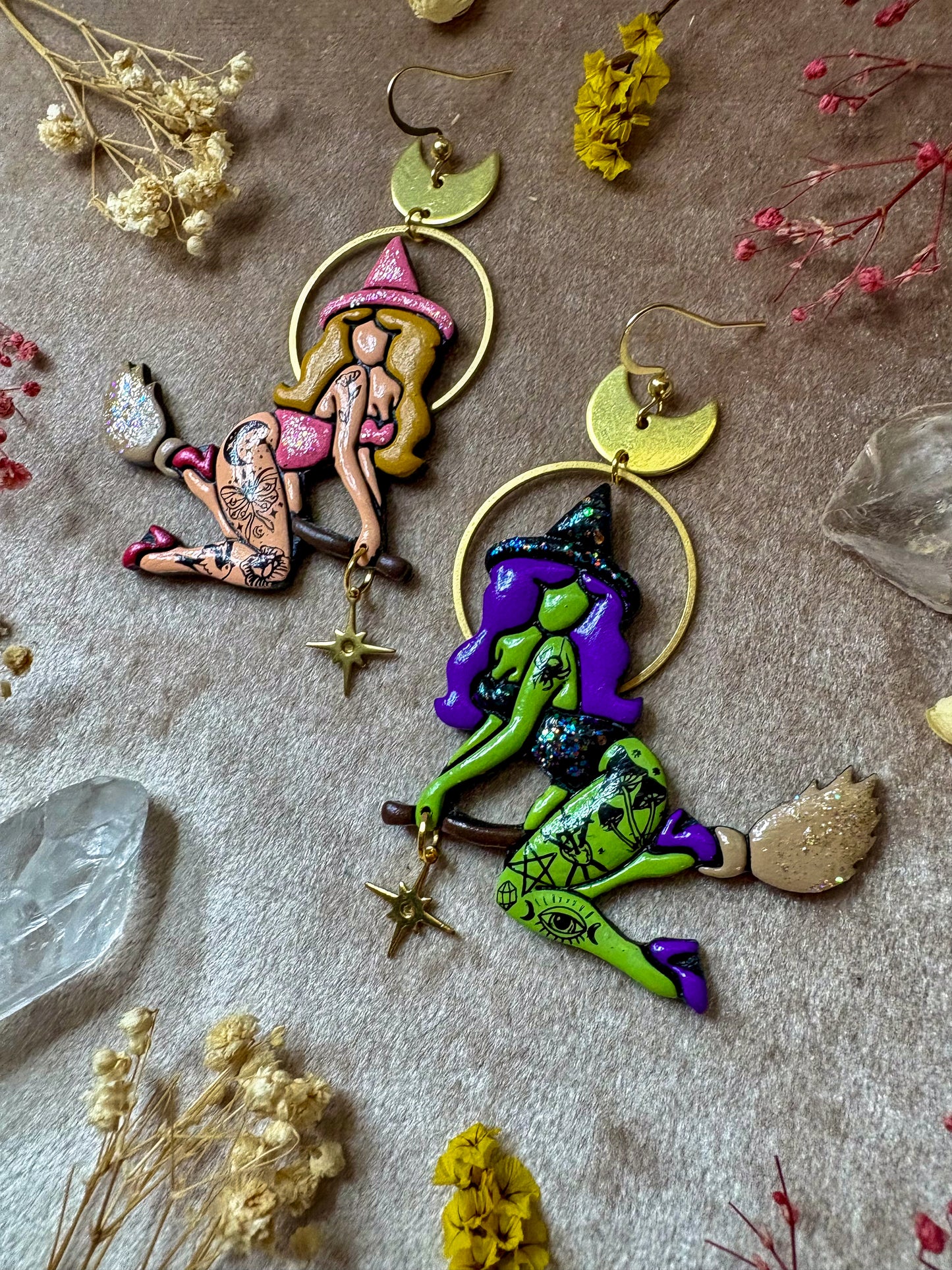 Good and Wicked Witch Earrings