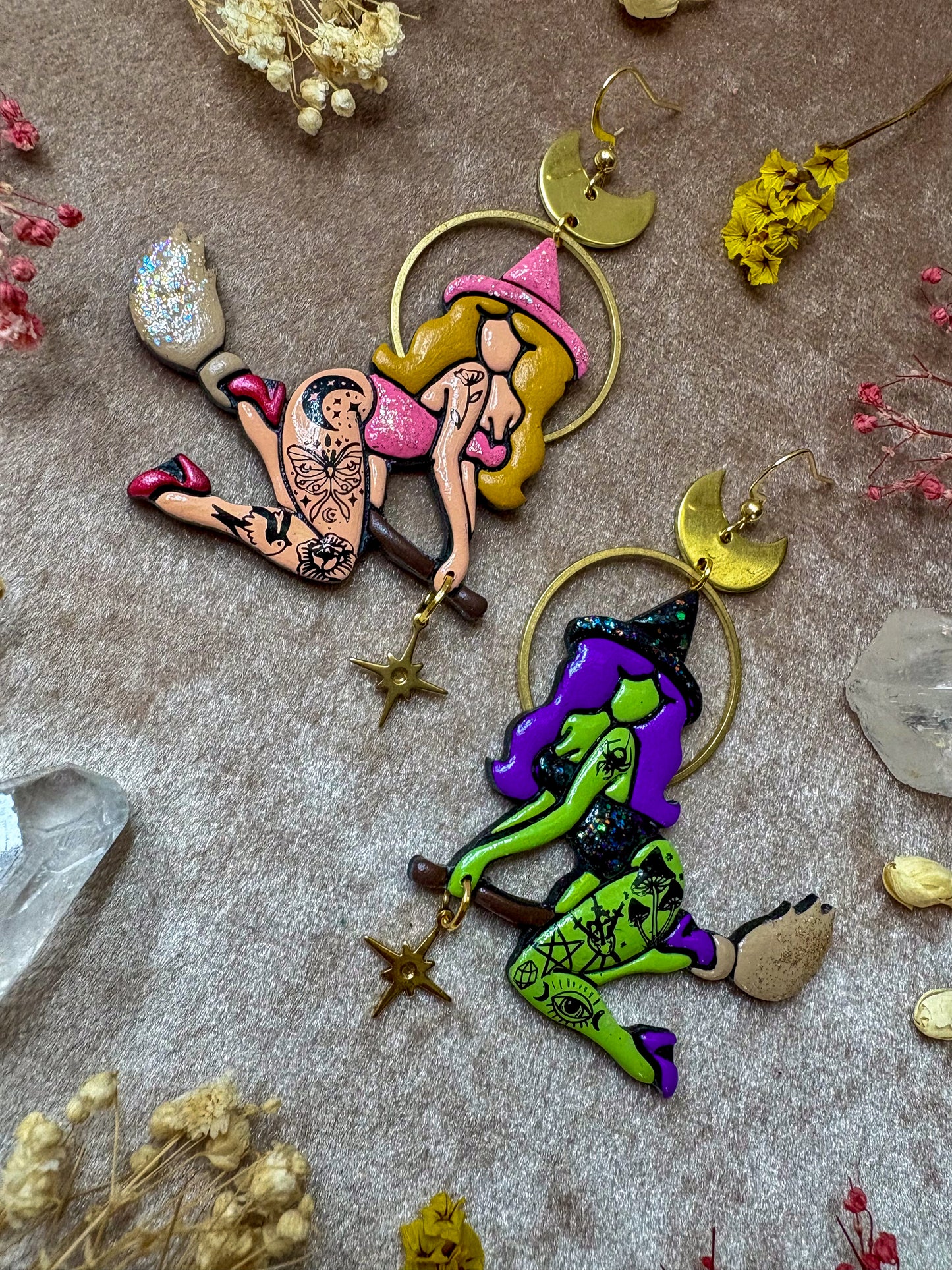 Good and Wicked Witch Earrings