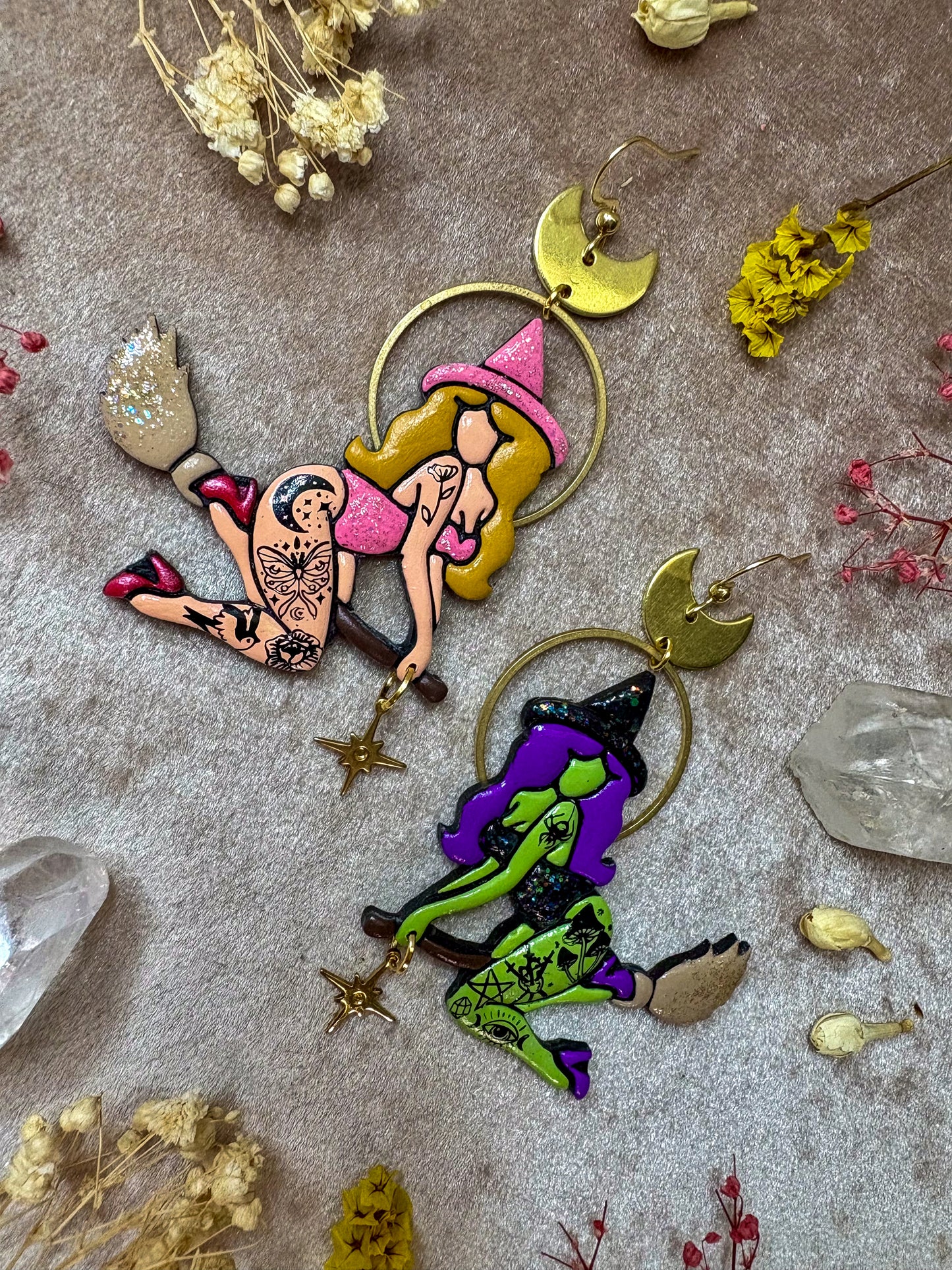Good and Wicked Witch Earrings