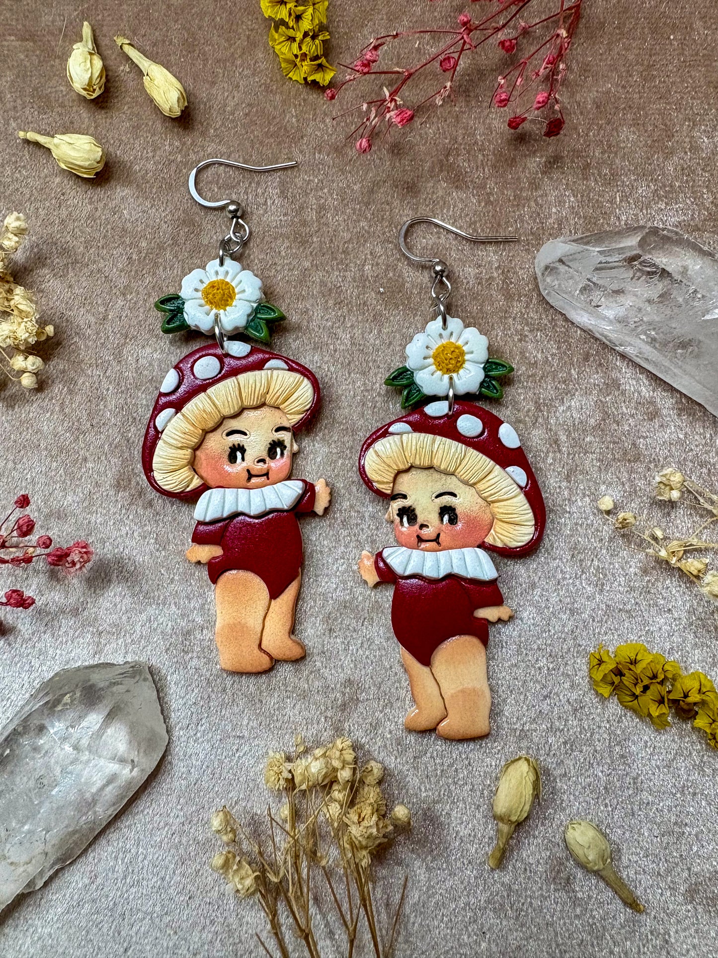 Mushroom Cute Baby Earrings