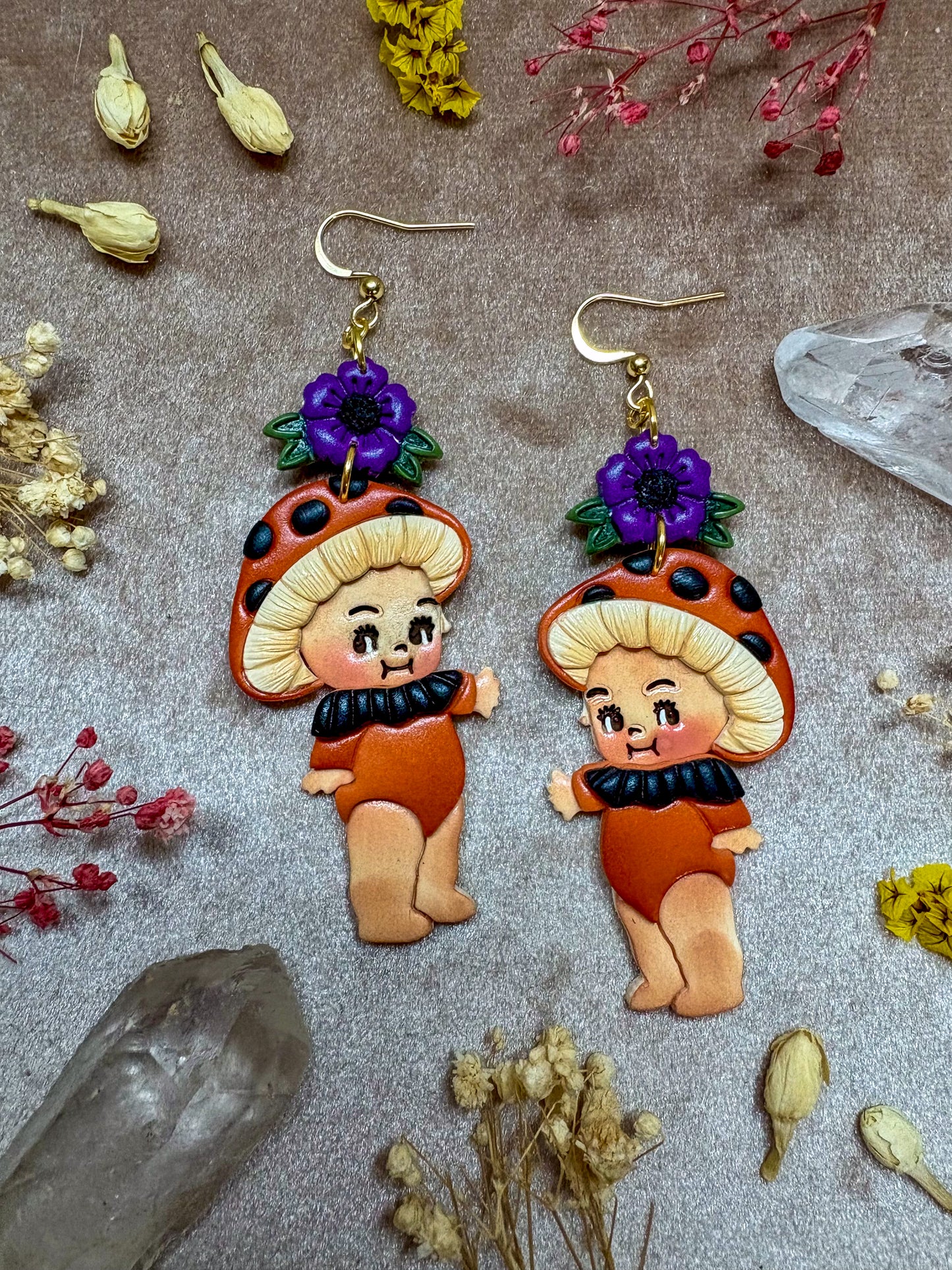 Mushroom Cute Baby Earrings