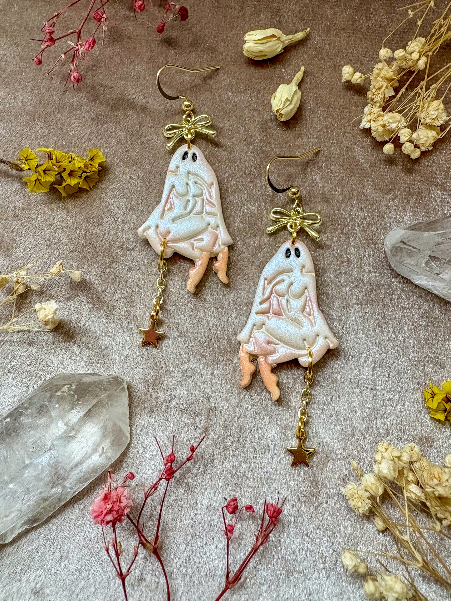 Sexy Ghost (Gold) Girl Earrings
