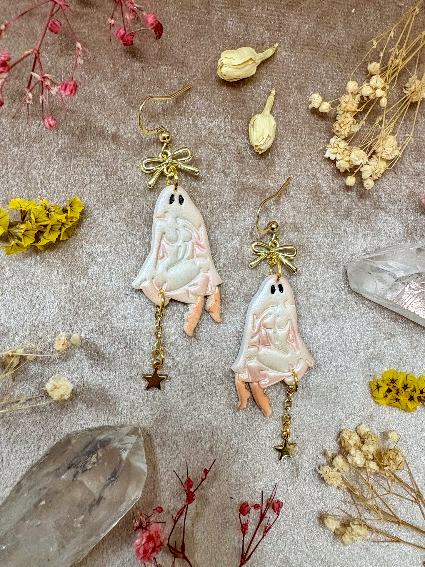 Sexy Ghost (Gold) Girl Earrings