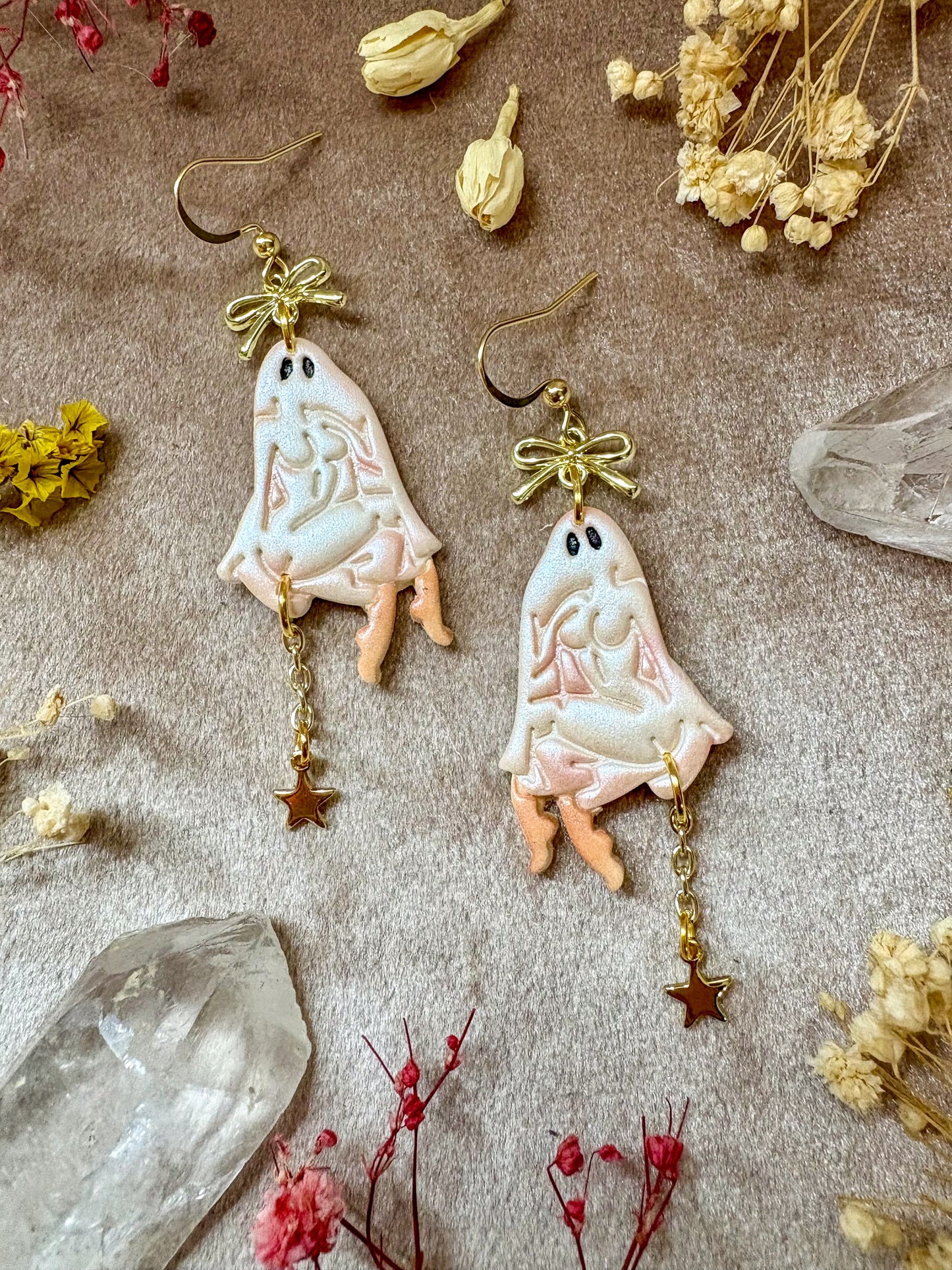 Sexy Ghost (Gold) Girl Earrings