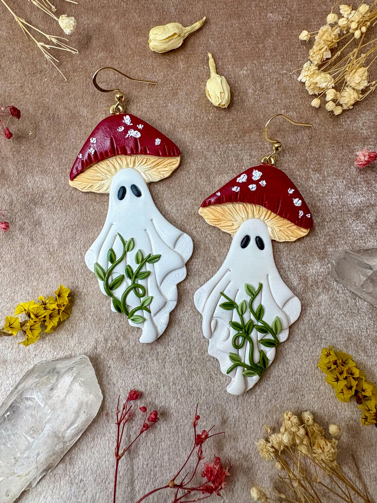Mushroom Ghost Earrings