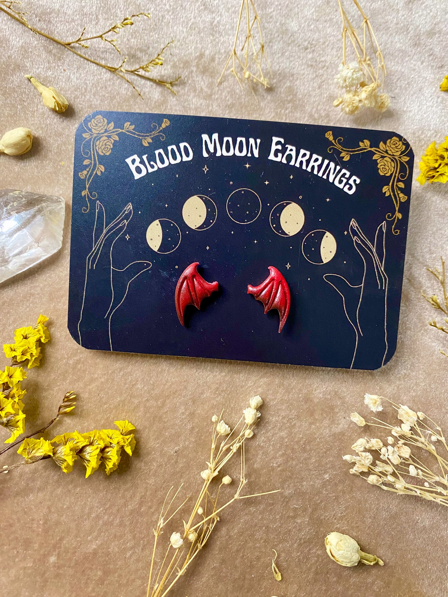 Bat/Devil Wing Stud Earrings