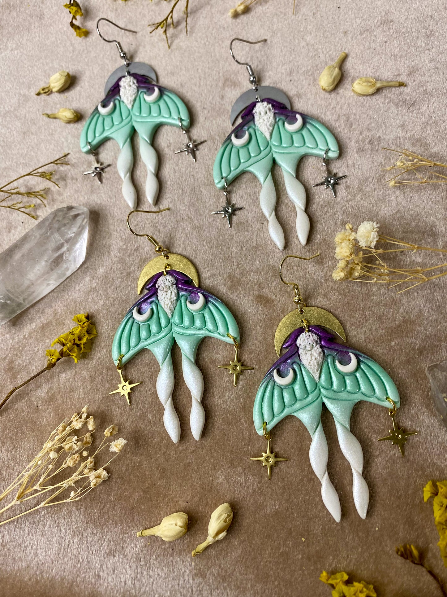 Luna Moth Earrings
