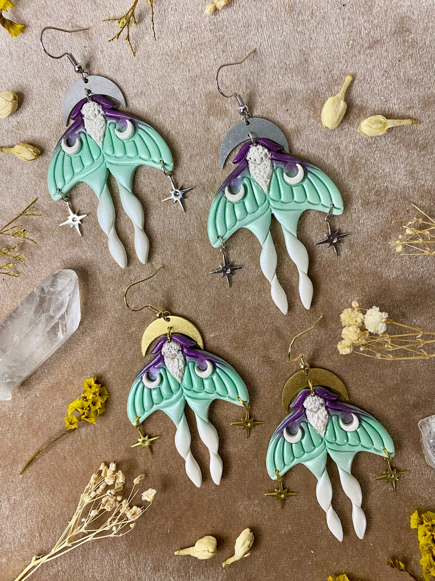 Luna Moth Earrings