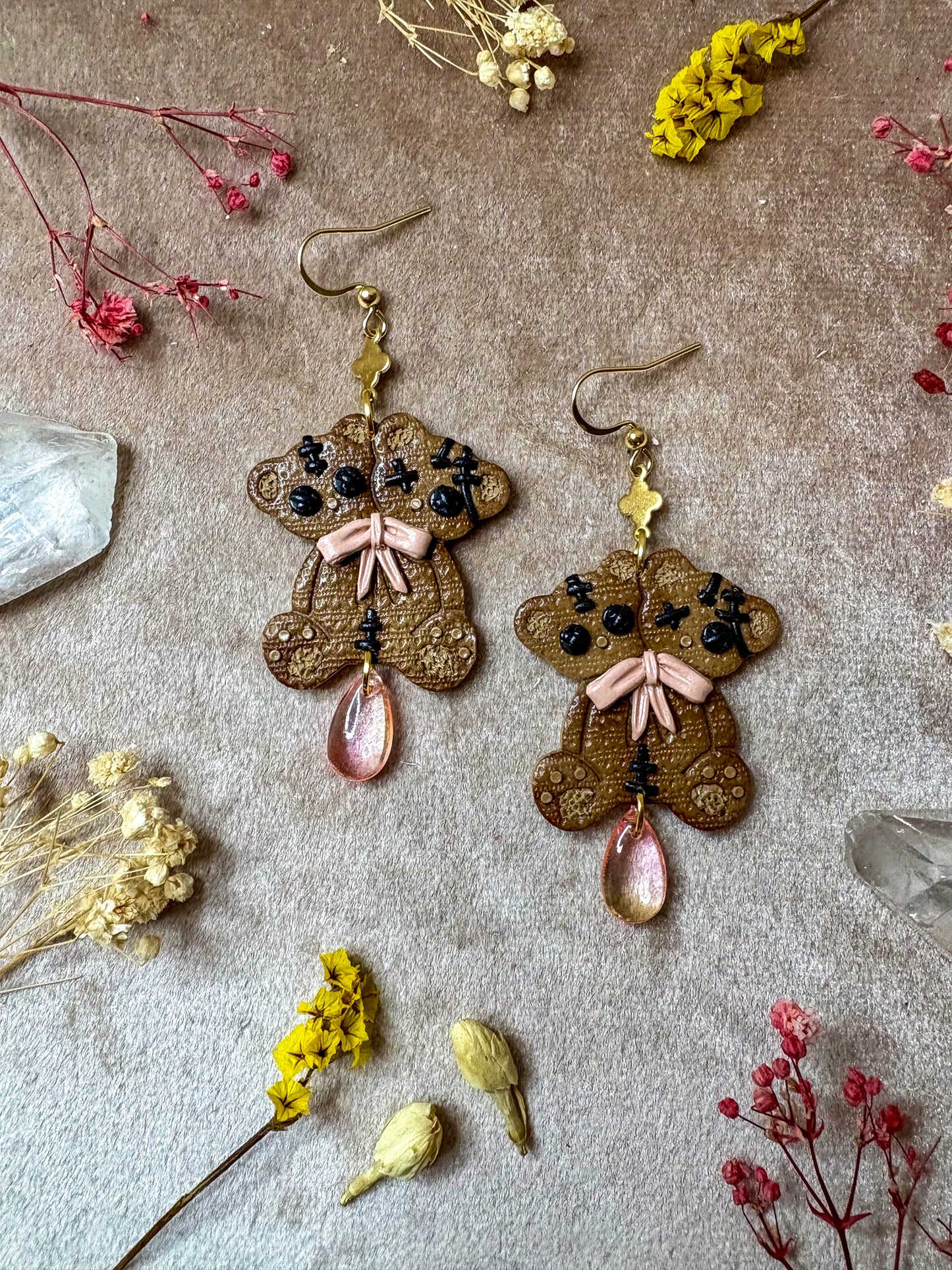 Double-Headed Teddy Bear Earrings