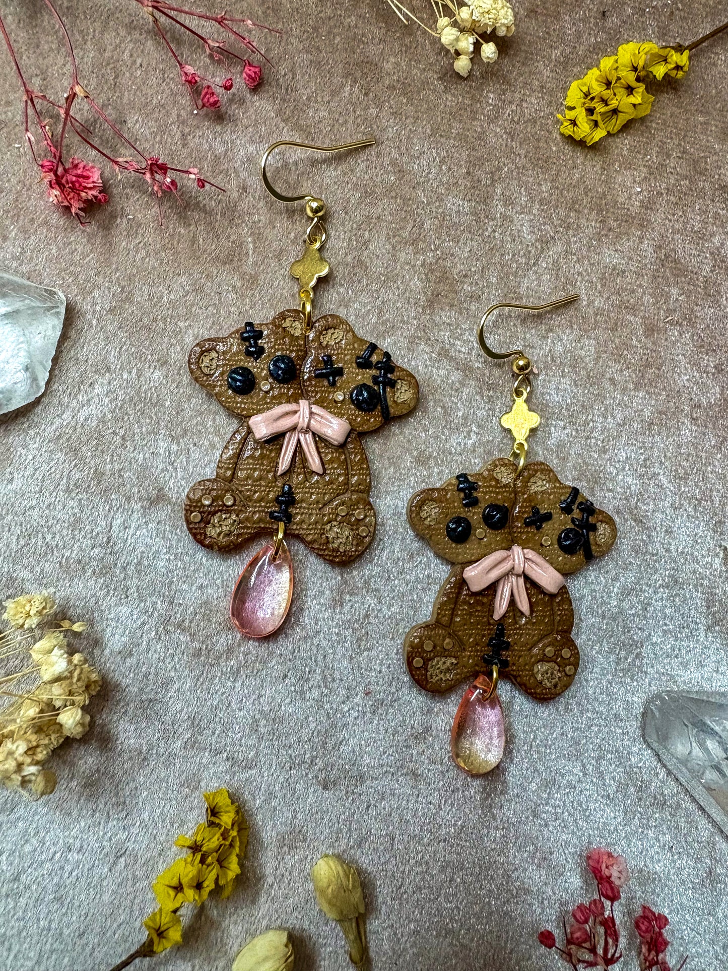 Double-Headed Teddy Bear Earrings