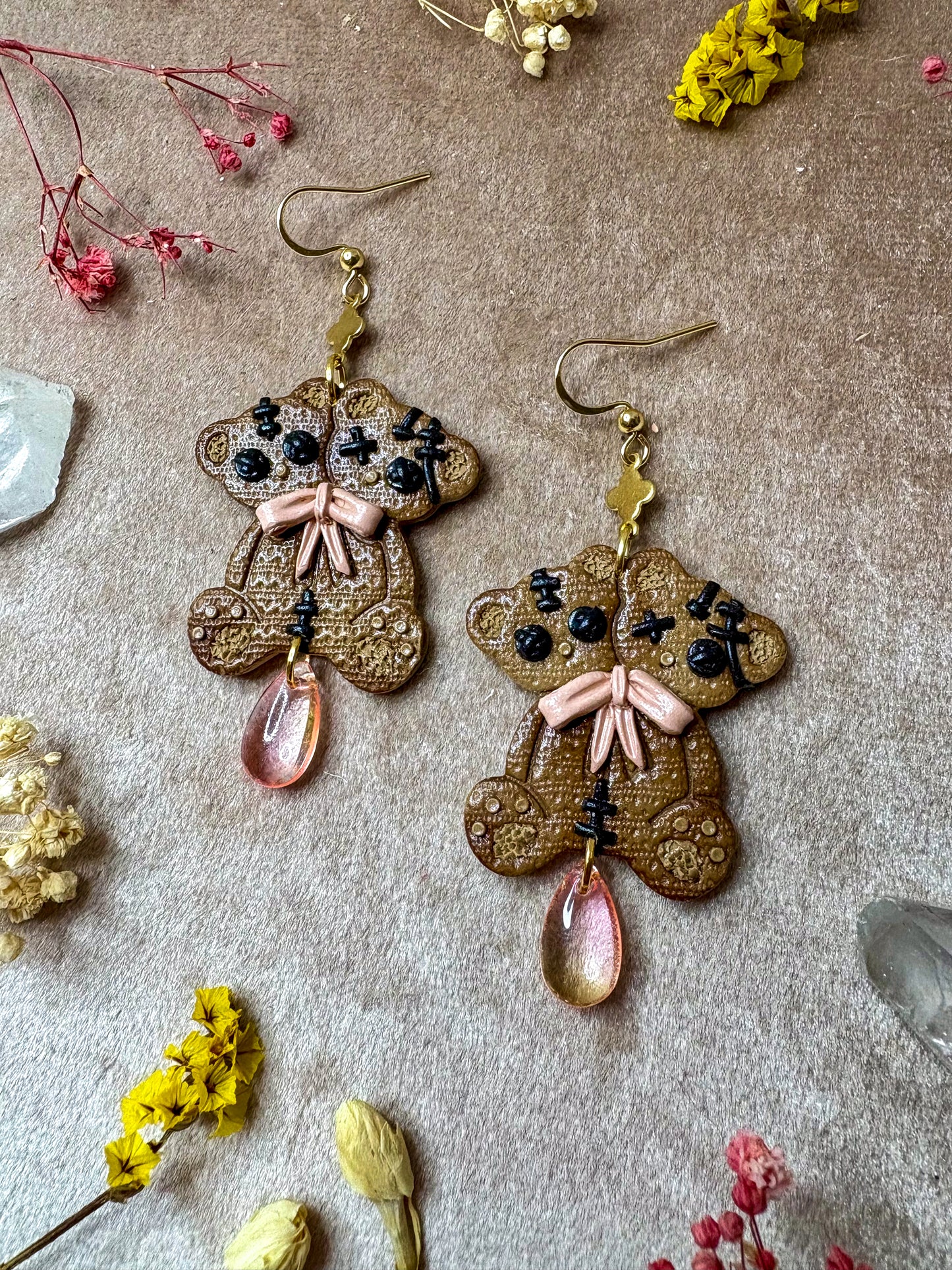 Double-Headed Teddy Bear Earrings