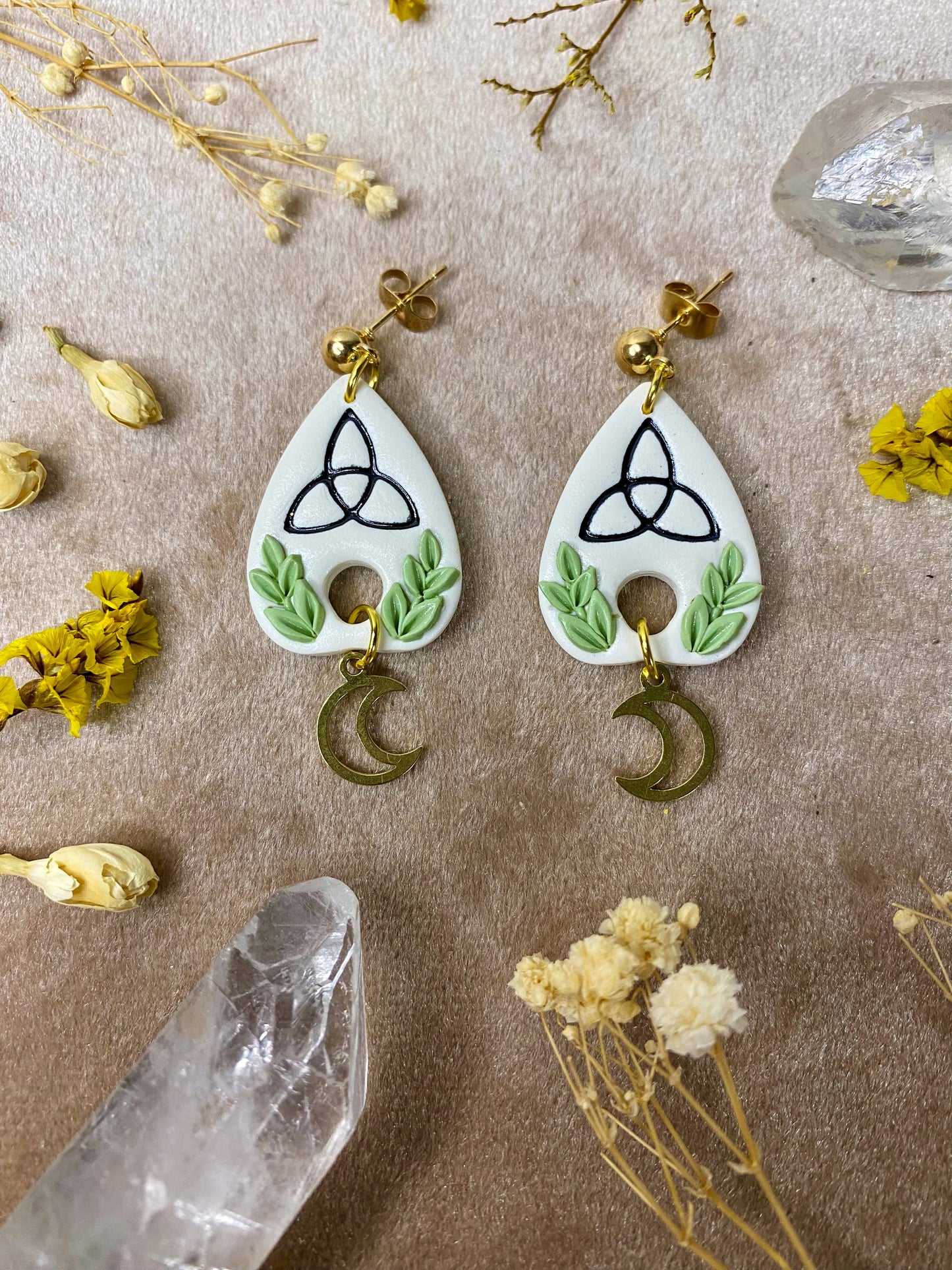 Celtic Knot Planchette Earrings