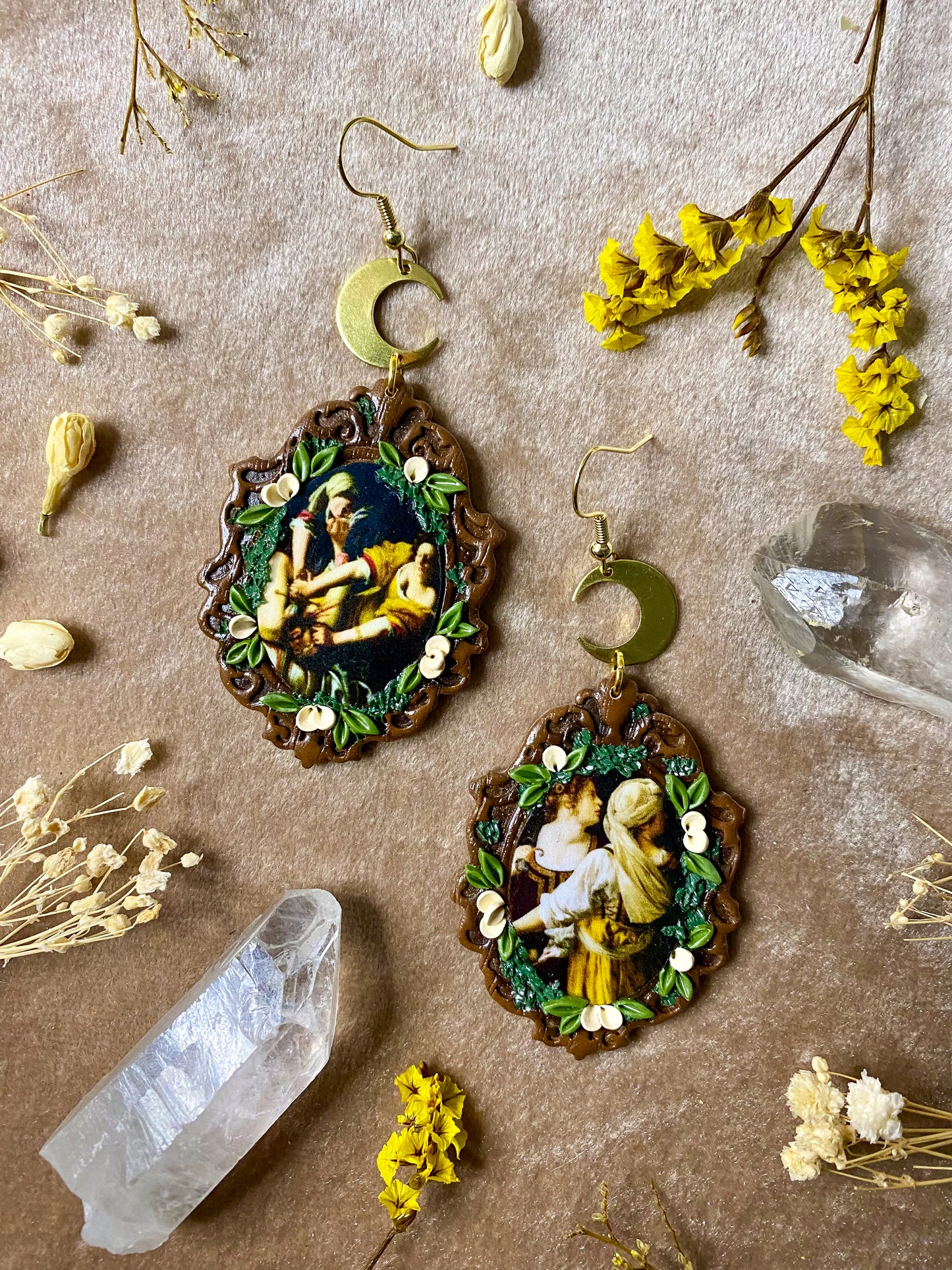 Gentilischi's "Judith and her Handmaiden" and "Judith and Holofernes" Painting Earrings