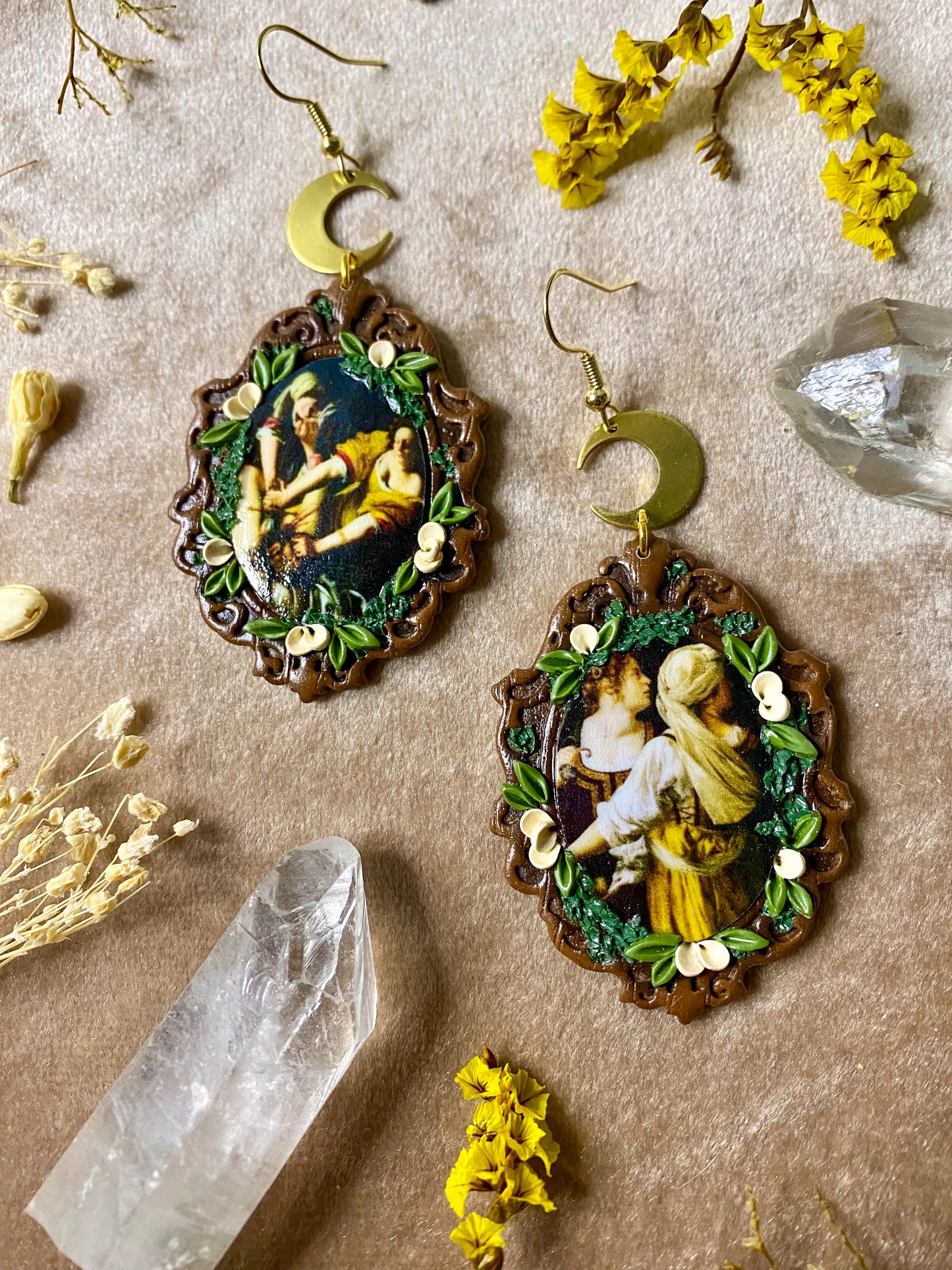 Gentilischi's "Judith and her Handmaiden" and "Judith and Holofernes" Painting Earrings