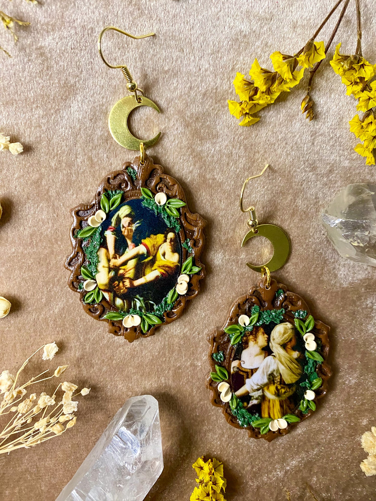 Gentilischi's "Judith and her Handmaiden" and "Judith and Holofernes" Painting Earrings