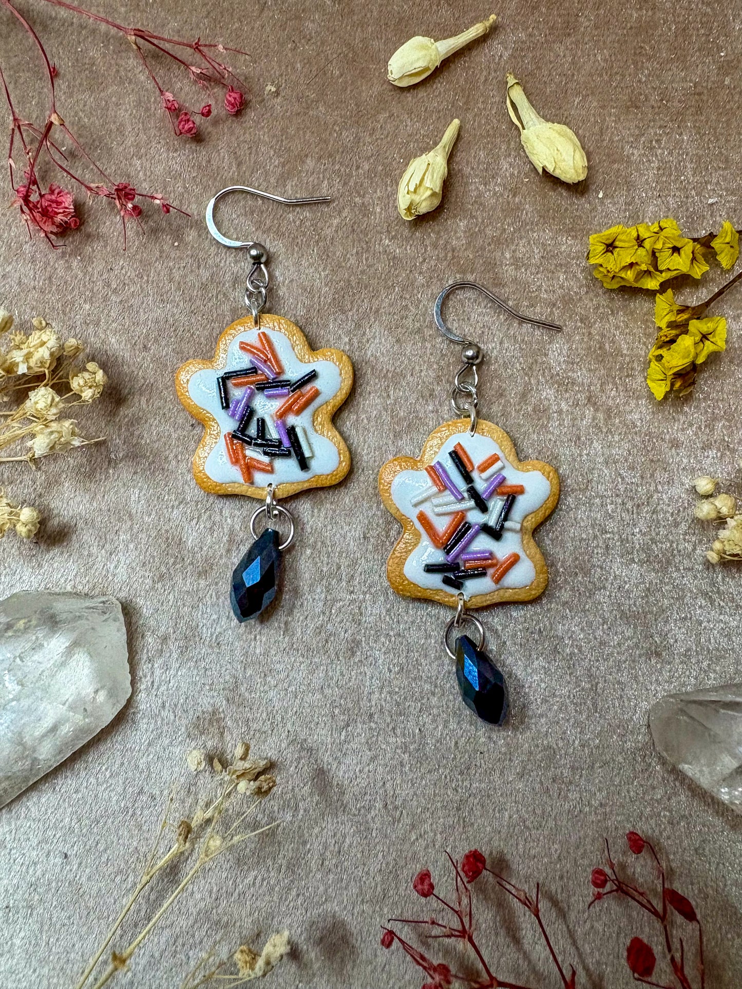 Sprinkle Ghost Cookie Earrings