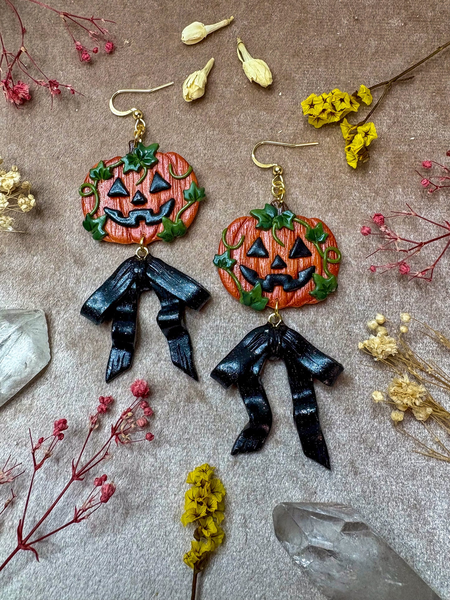 Fancy Jack-O-Lantern Earrings