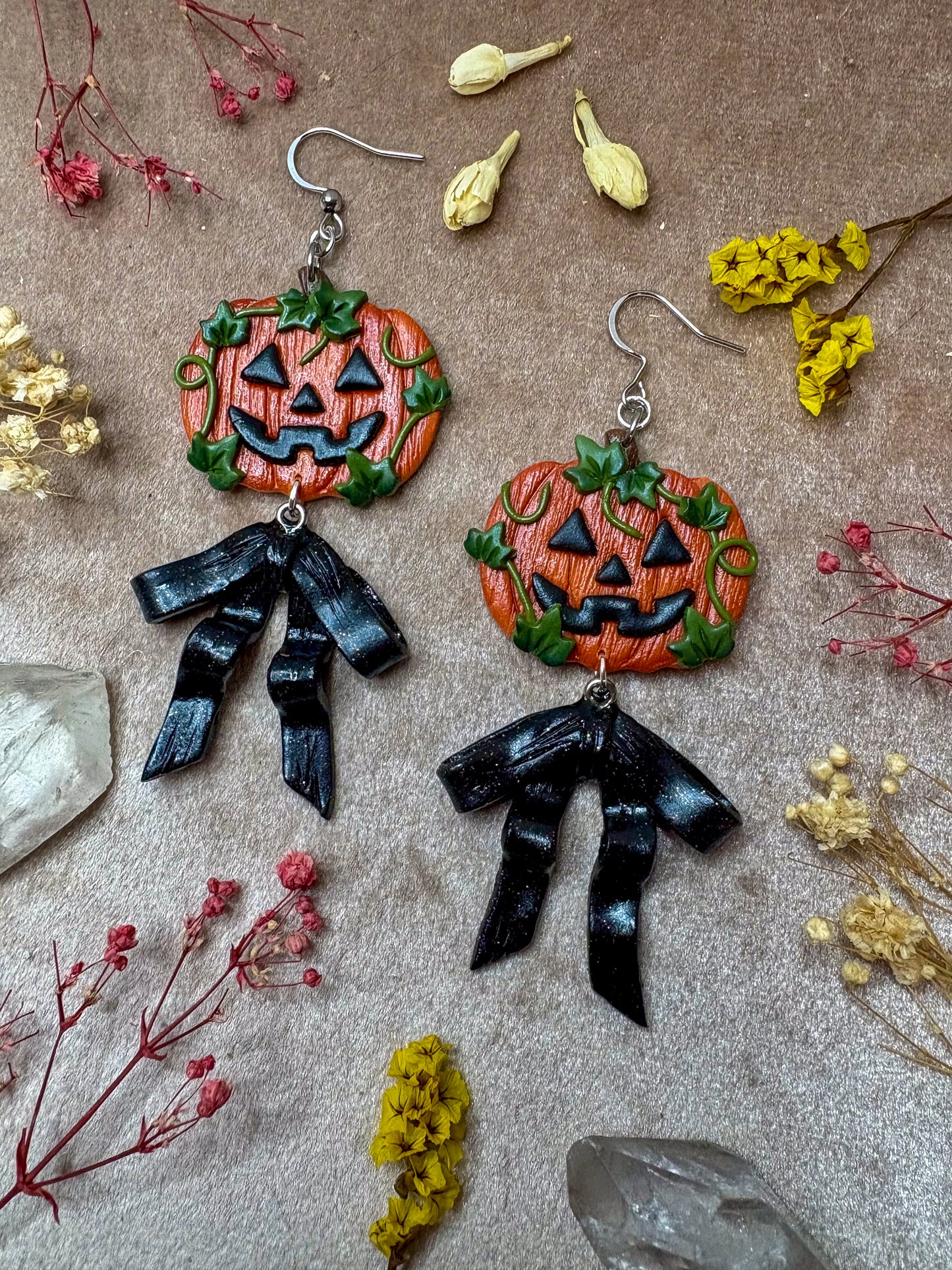 Fancy Jack-O-Lantern Earrings