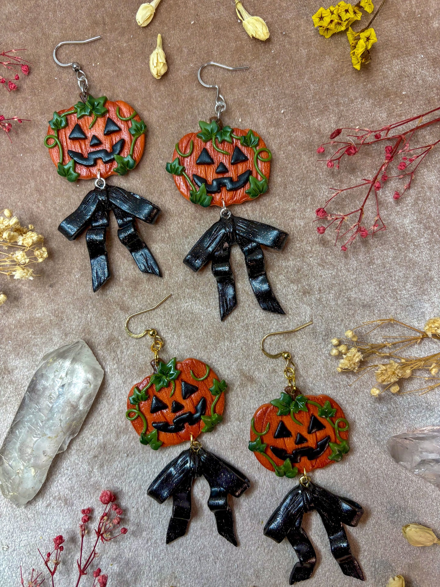 Fancy Jack-O-Lantern Earrings