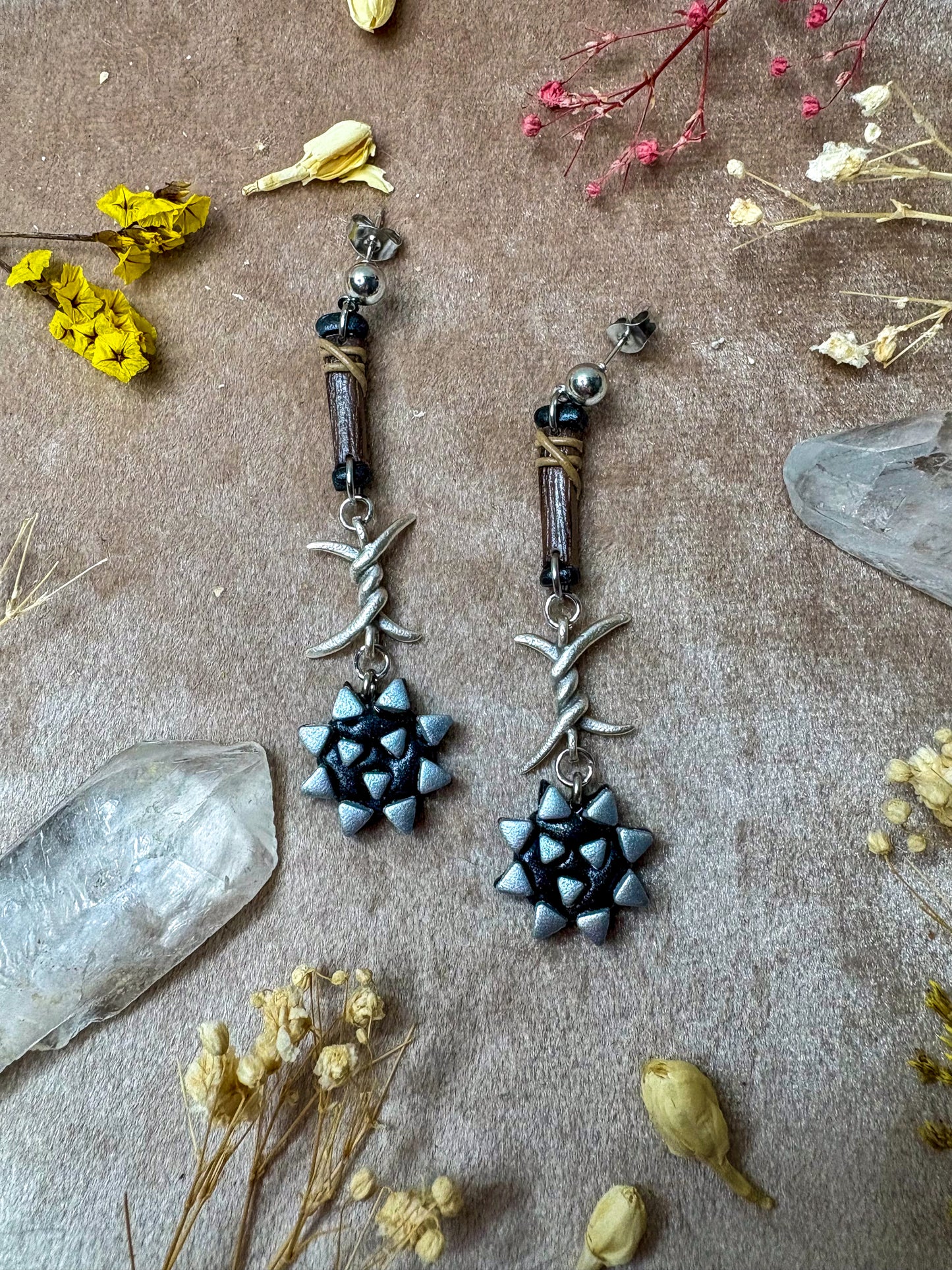 Mace and Flail Earrings