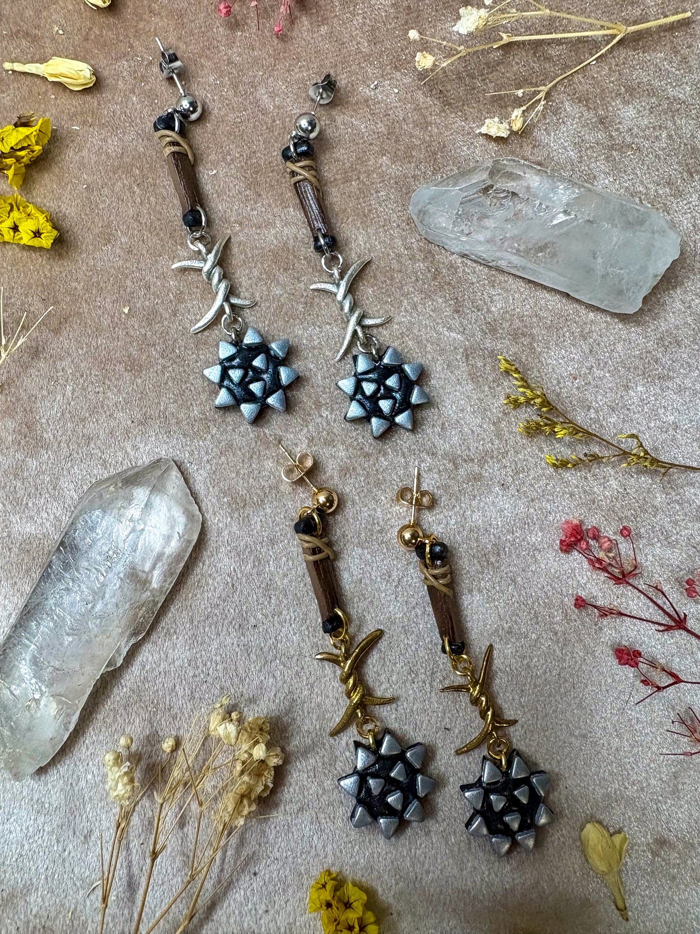 Mace and Flail Earrings