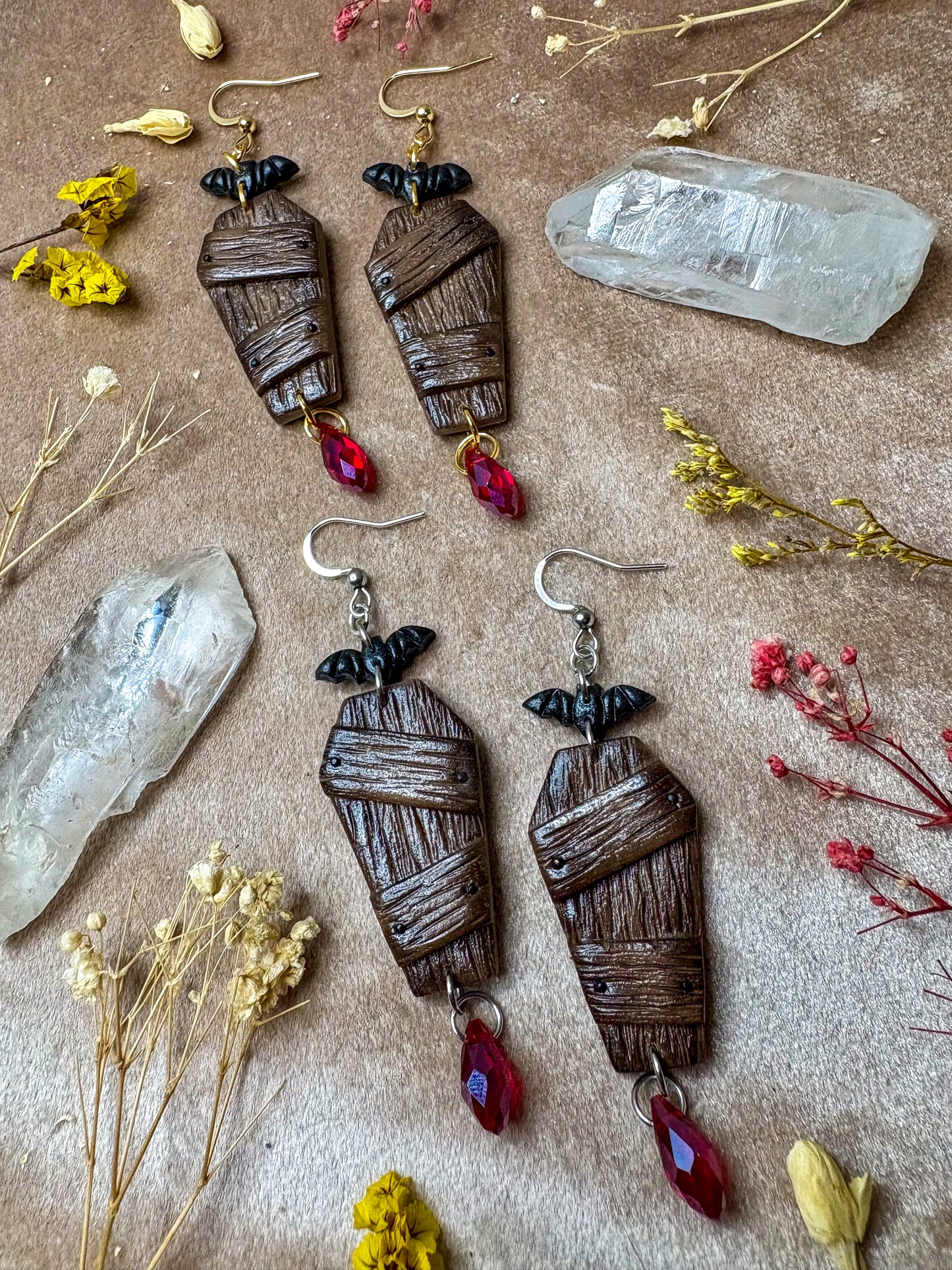 Vampire Coffin Earrings