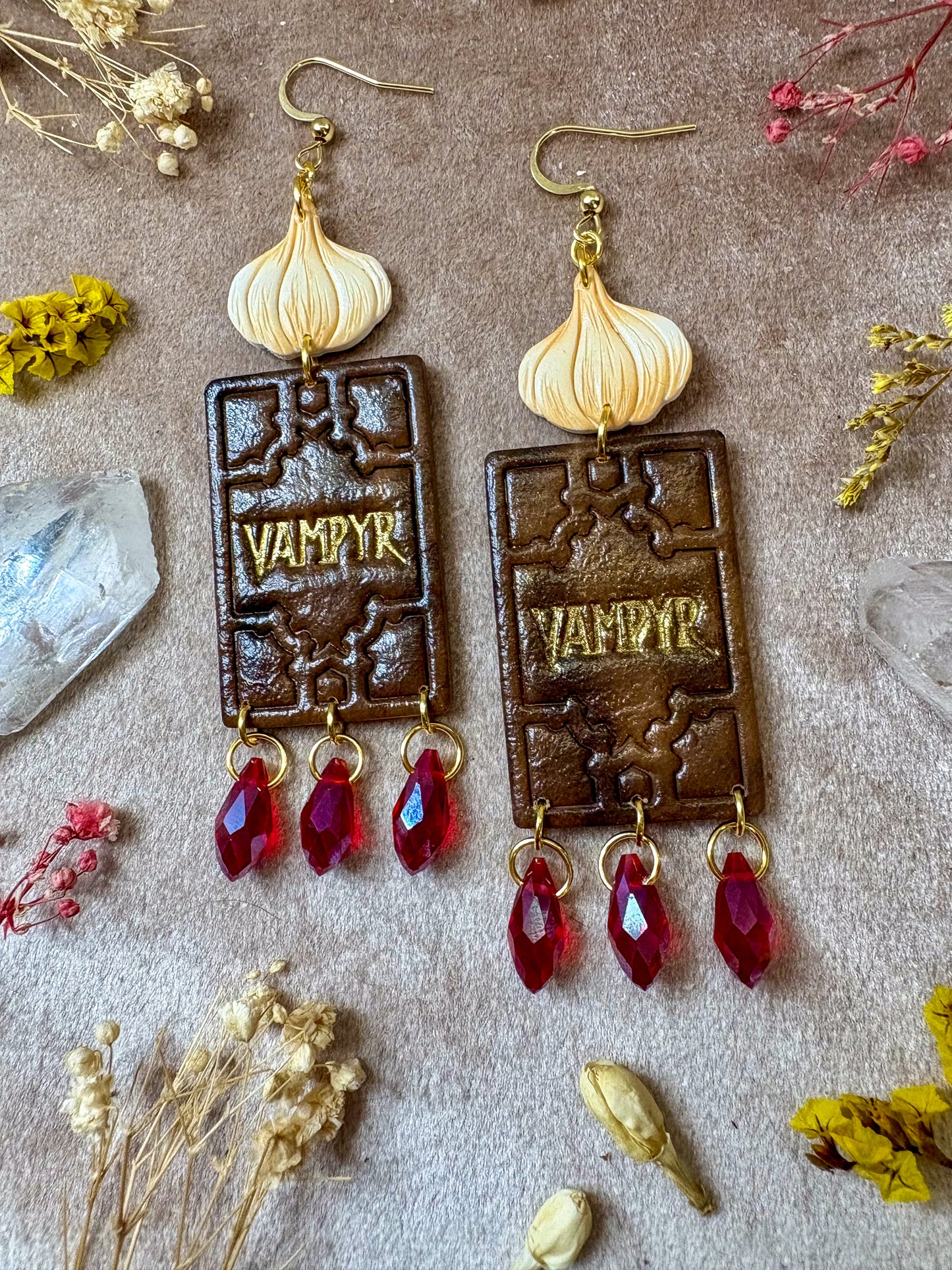 Vampyr Slayer Book Earrings