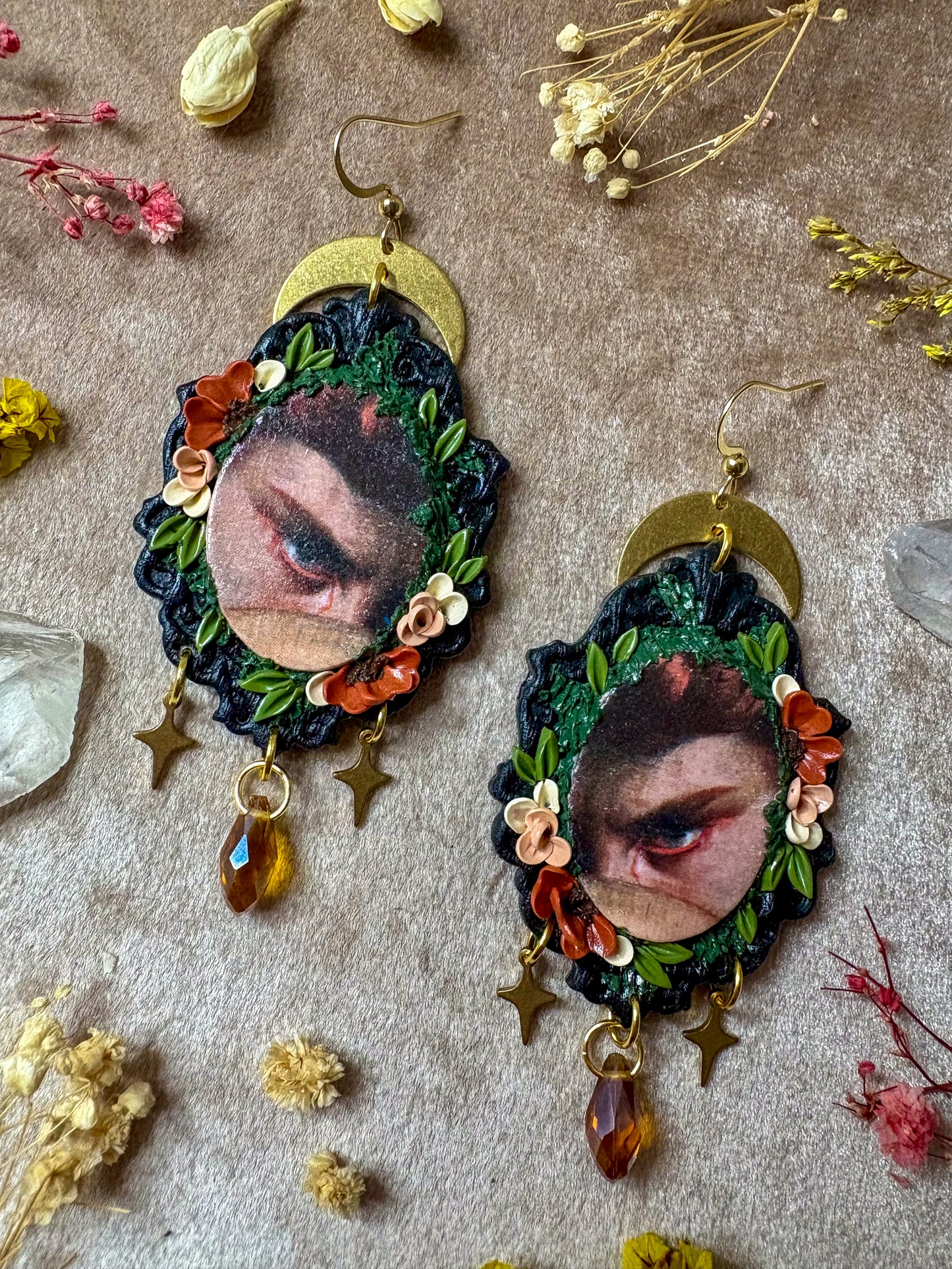 Cabanel's "Fallen Angel" Painting Earrings (oval)
