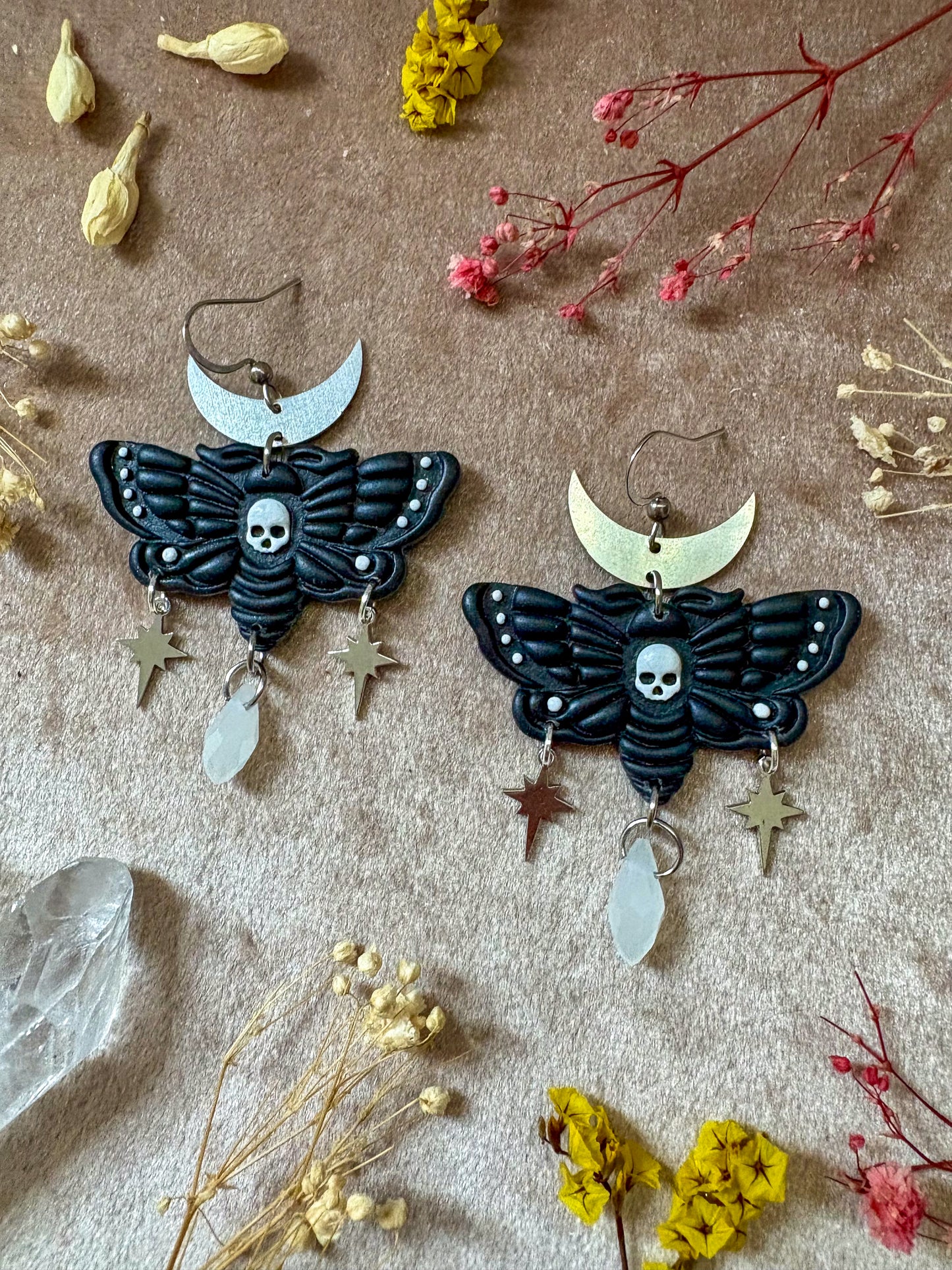 Death Moth Earrings