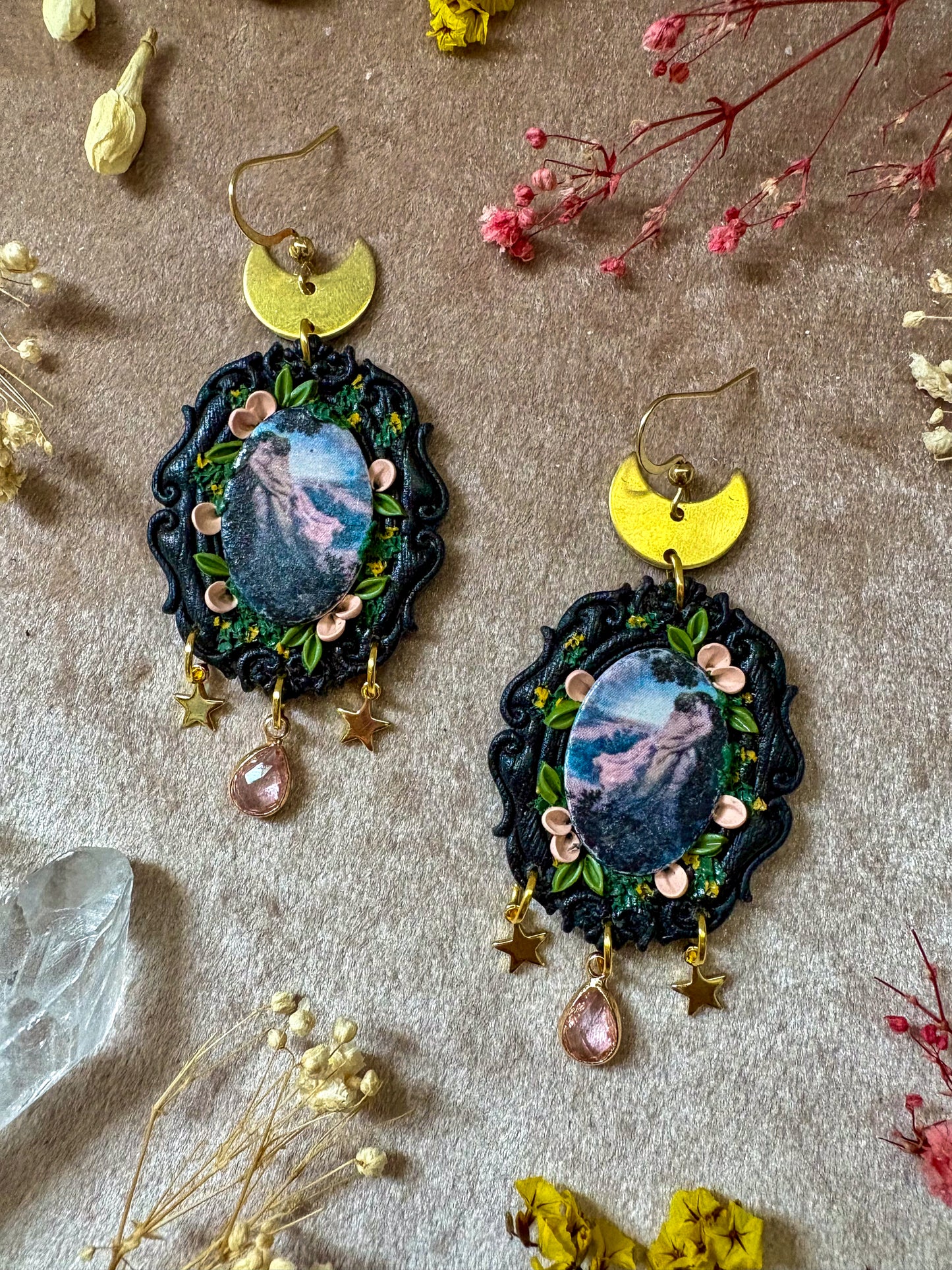 Rochegrosse's "Two Women Kissing in Nature" Painting Earrings