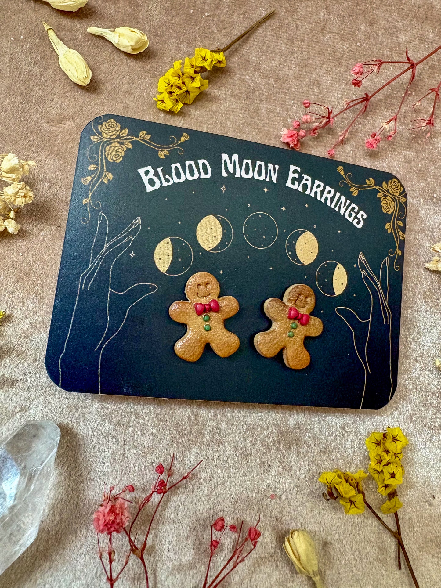 Gingerbread Man Stud Earrings