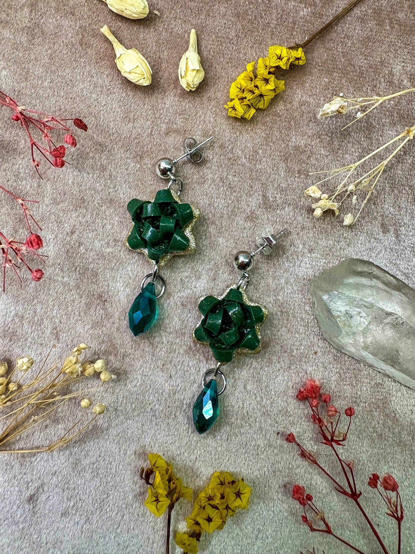 Holiday Gift Bow Earrings