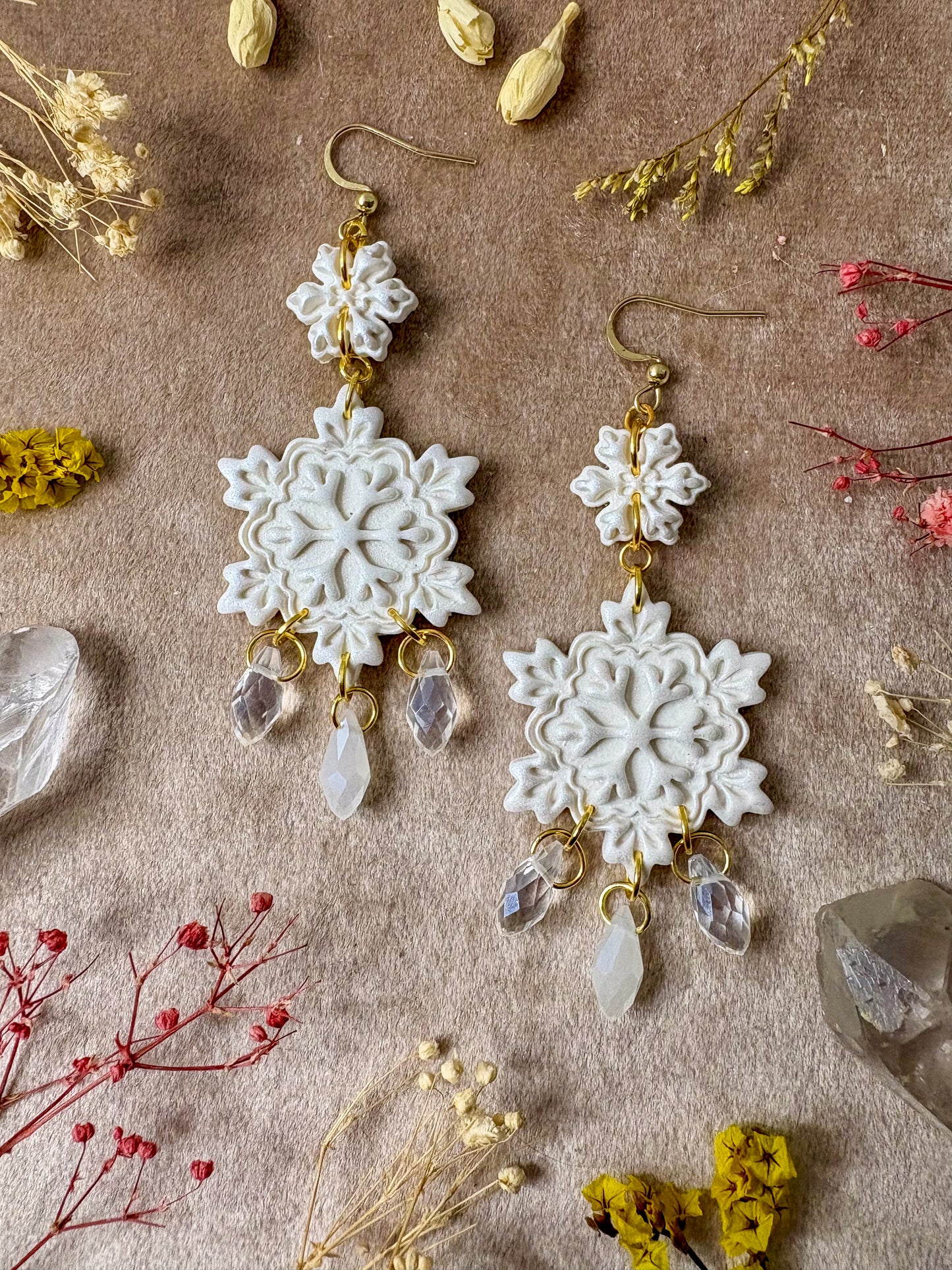 Snowflake Dangle Earrings