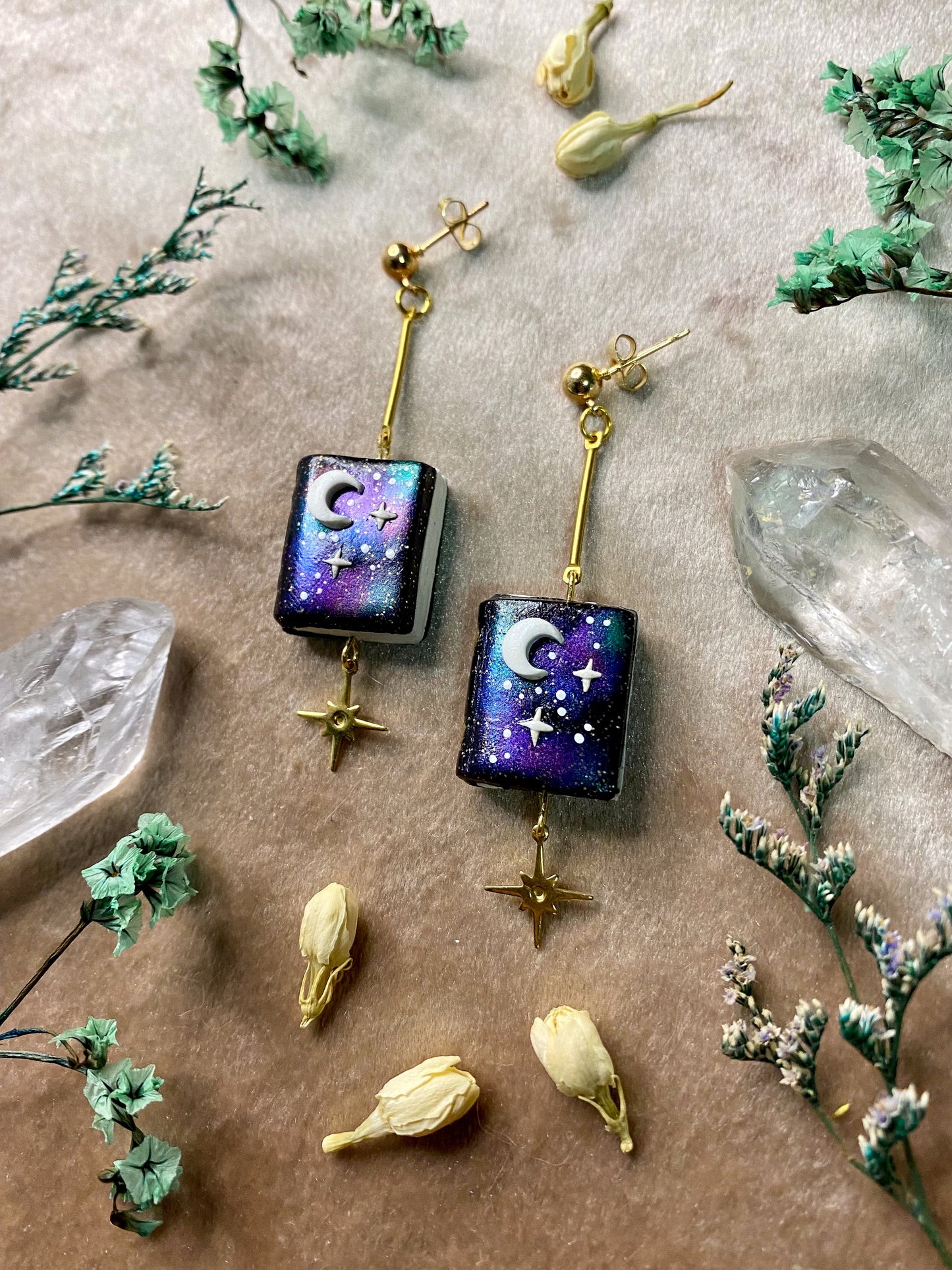 Galaxy Book Earrings