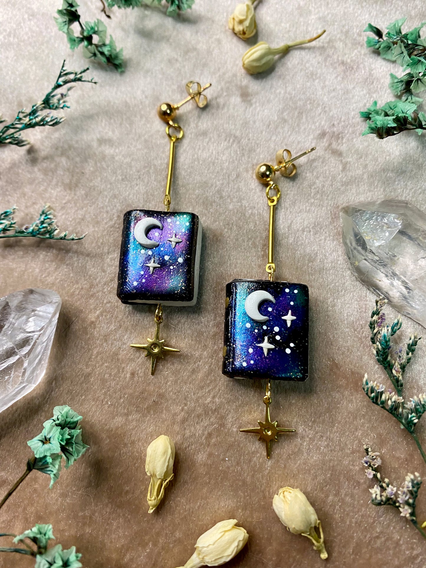 Galaxy Book Earrings