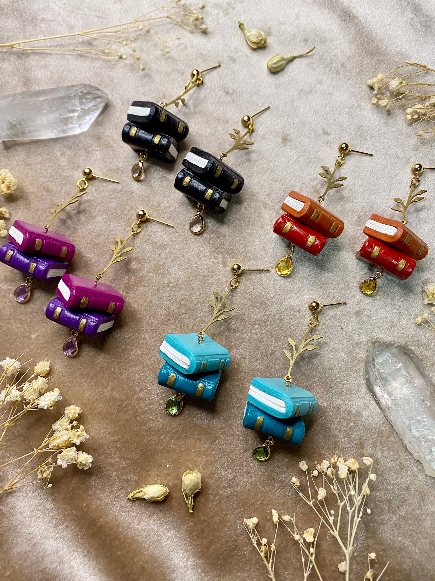 Double Book Stack Earrings