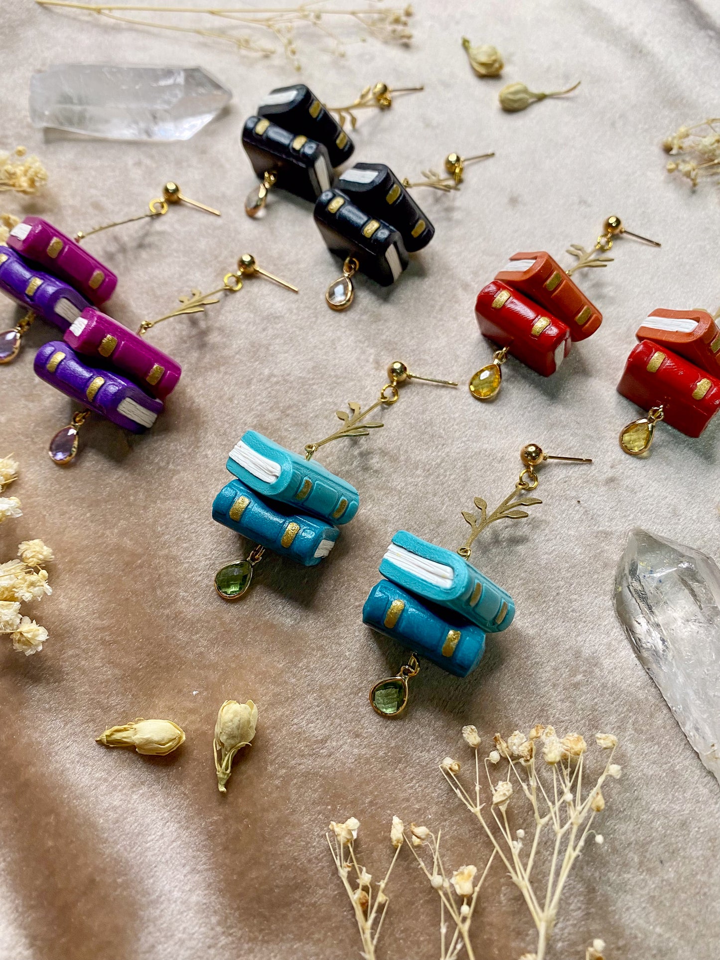 Double Book Stack Earrings