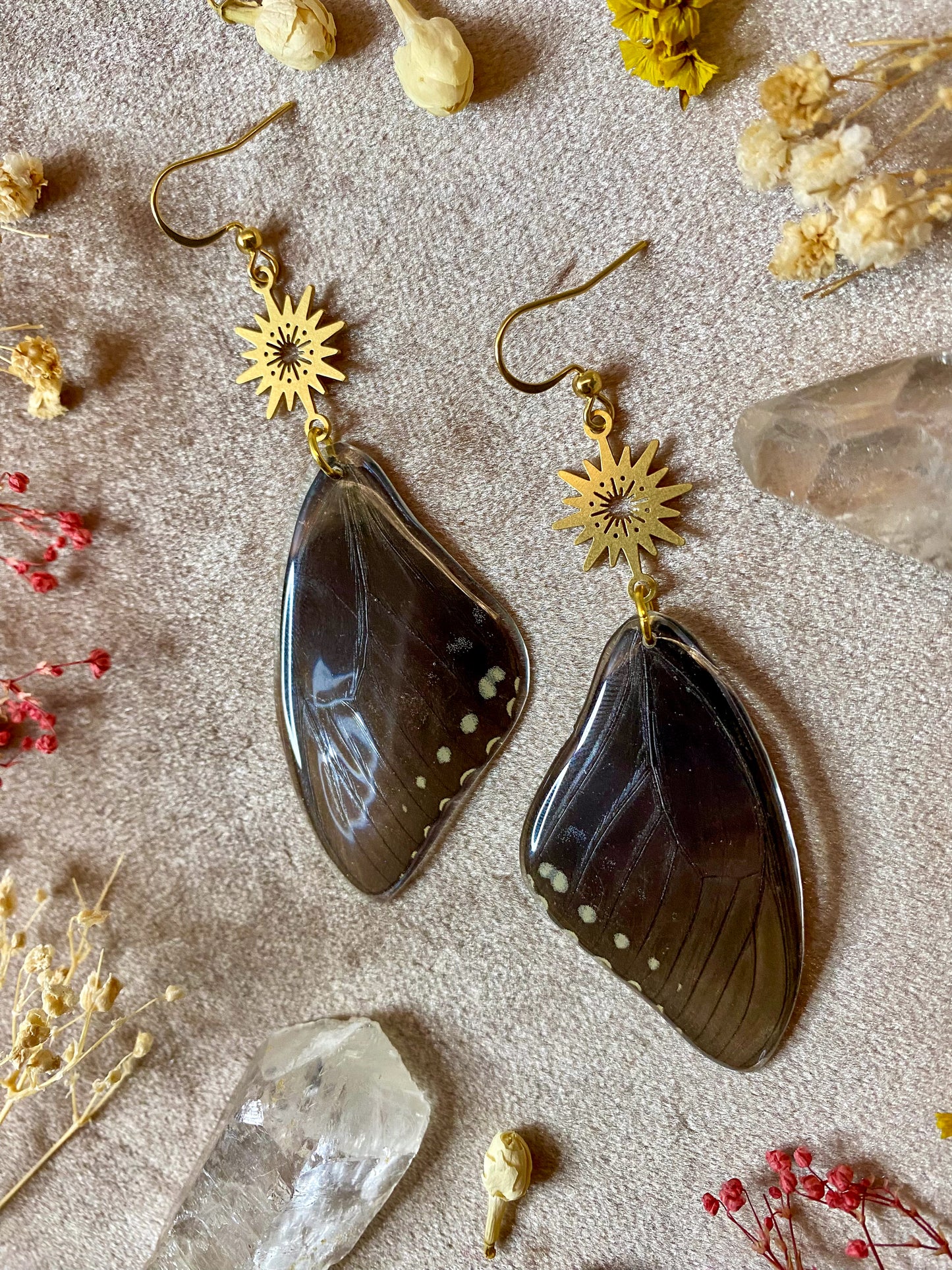 Black Butterfly Earrings