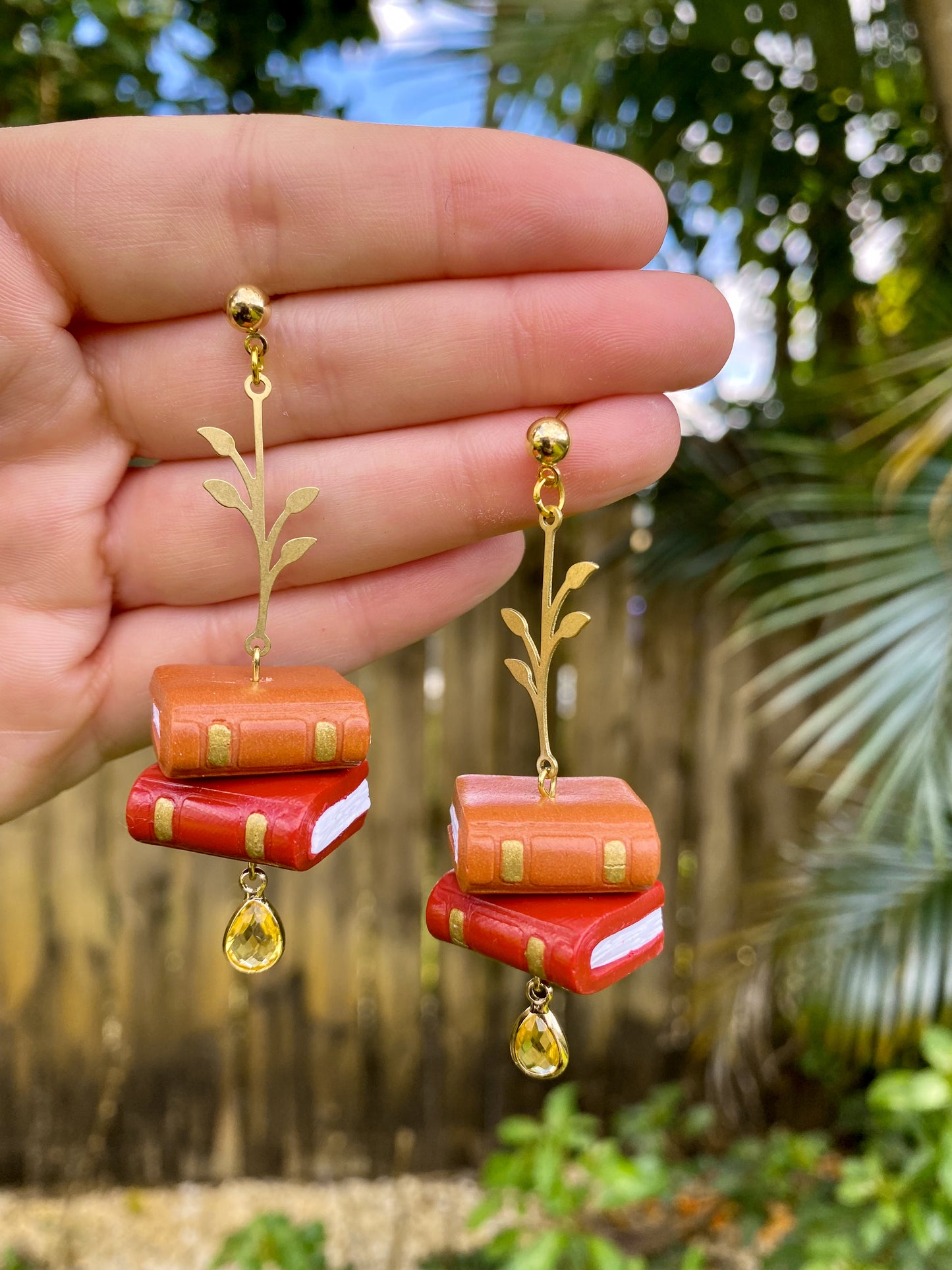 Double Book Stack Earrings