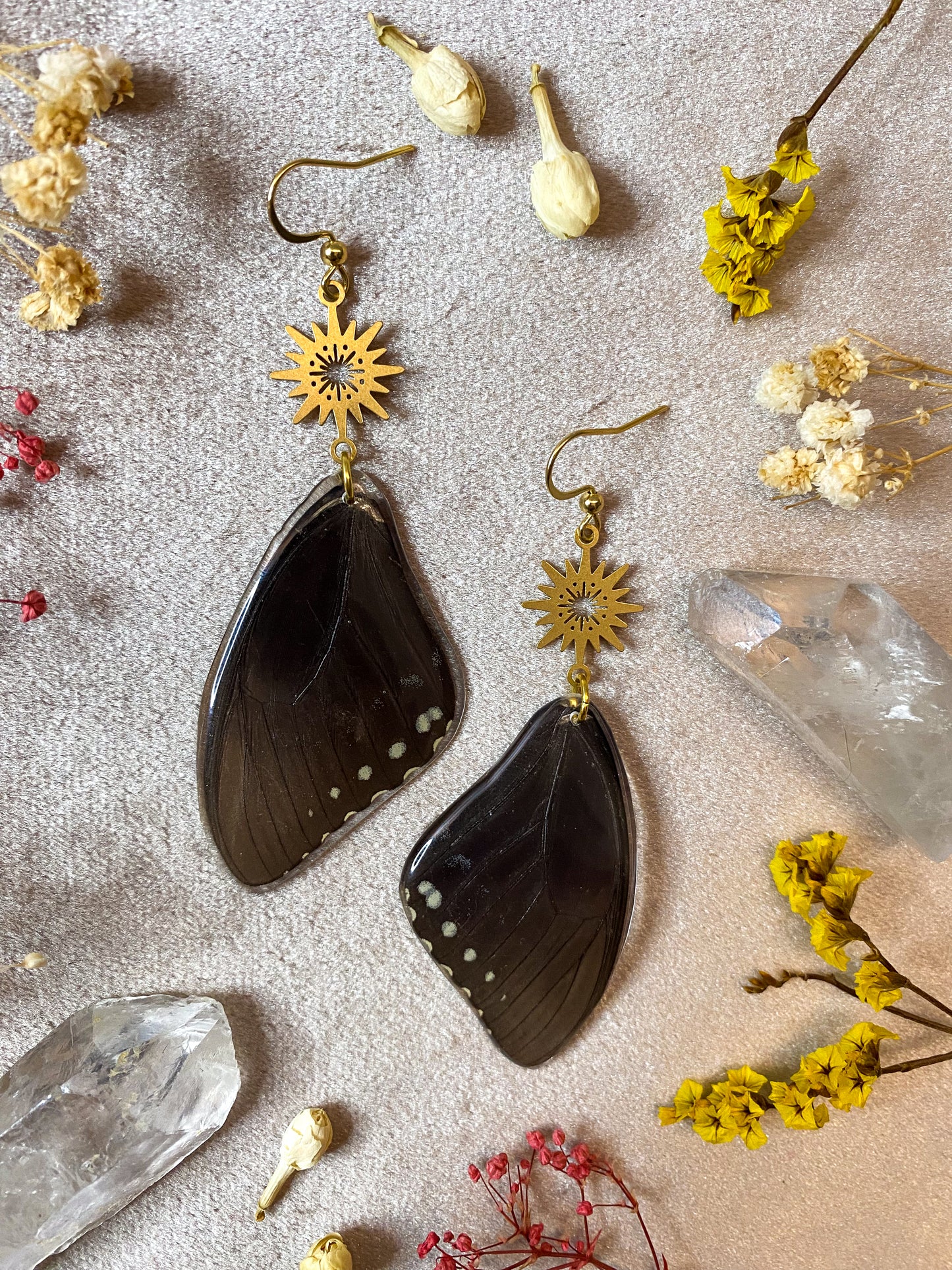 Black Butterfly Earrings